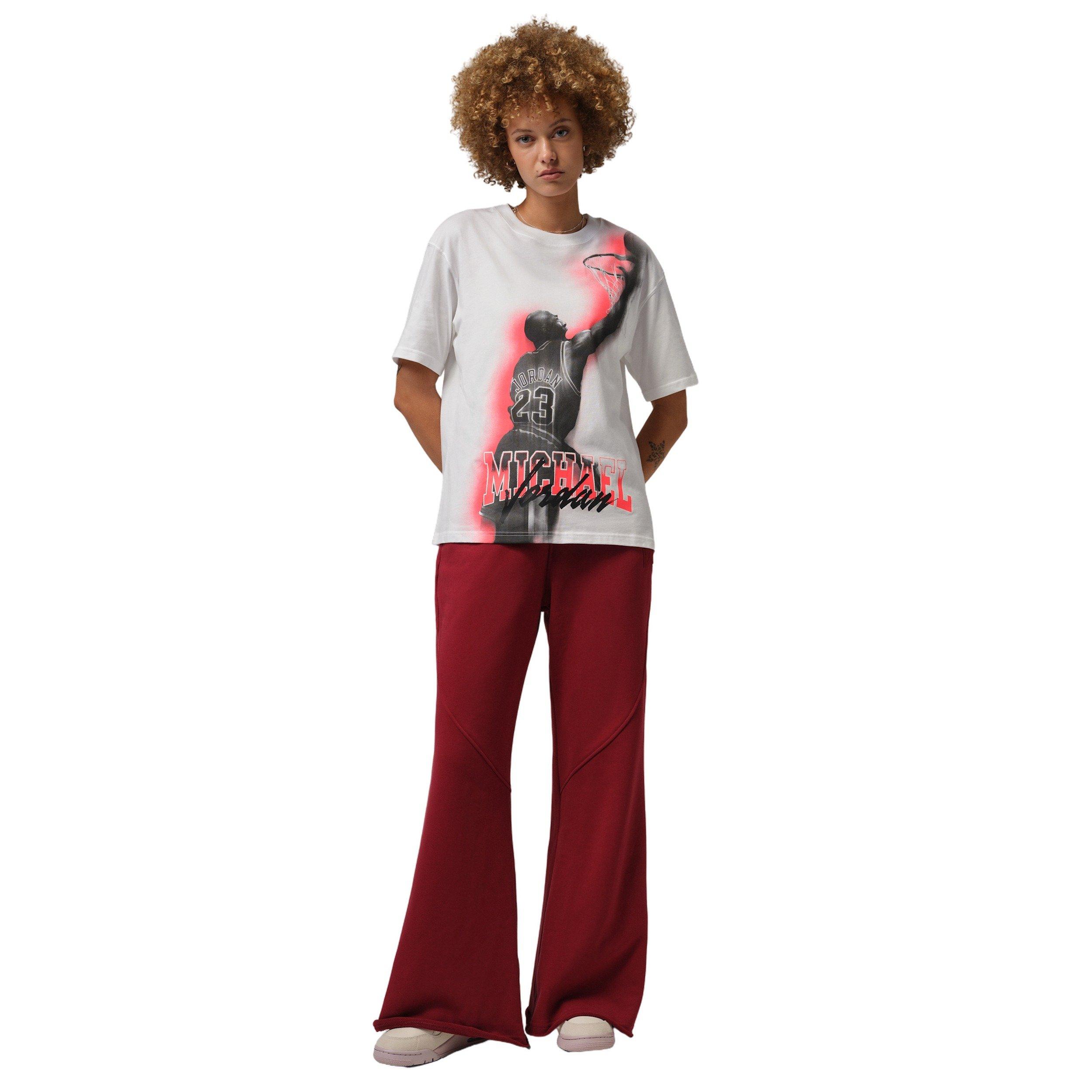 Jordan Women's Sport Heritage Dri-FIT Graphic T-Shirt - White/Red - WHITE/RED Thumbnail View 6