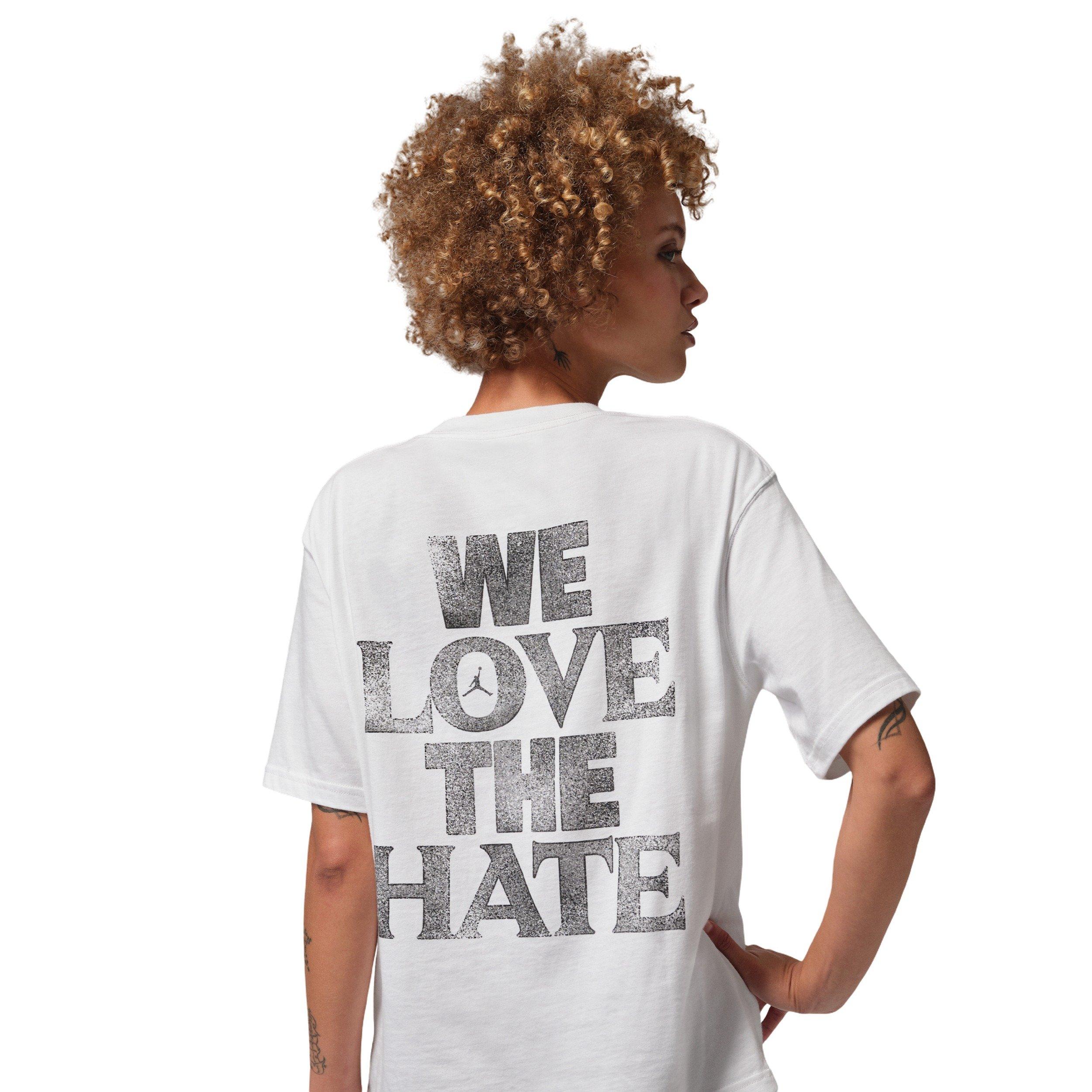 Jordan Women's Sport Dri-FIT Verbiage Graphic T-Shirt - White/Grey - WHITE/GREY Thumbnail View 2