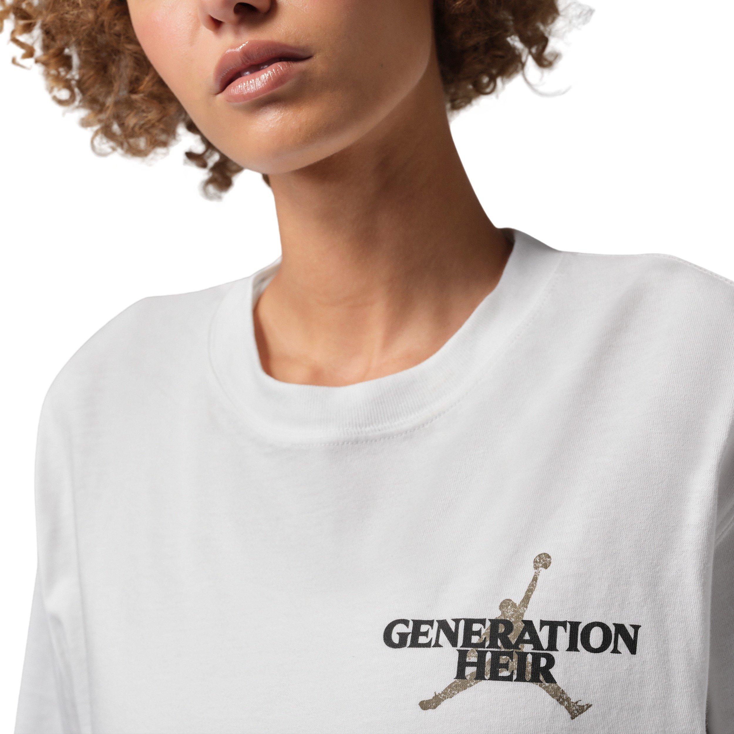 Jordan Women's Sport Dri-FIT Verbiage Graphic T-Shirt - White/Grey - WHITE/GREY Thumbnail View 3