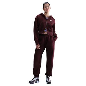 Nike Women's Sportswear Phoenix Fleece High-Waisted Oversized Sweatpants - Maroon - MAROON