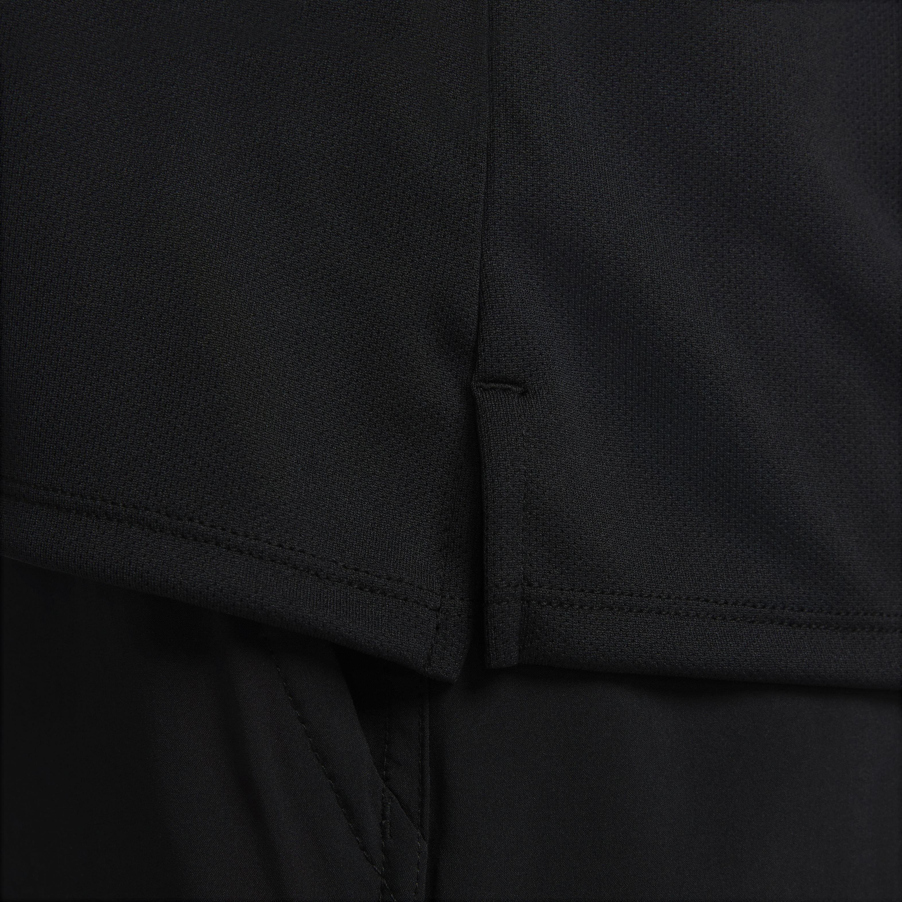 Nike Men's Dri-FIT UV Long Sleeve Miler Running Top - BLACK Thumbnail View 4