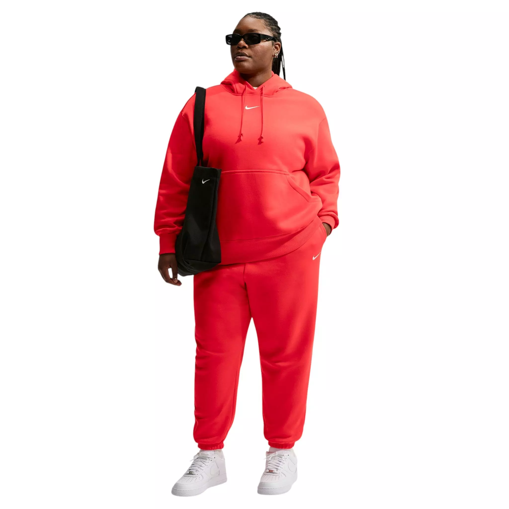 Nike Women's Sportswear Phoenix Fleece High-Waisted Oversized Sweatpants - Light Red - LIGHT RED