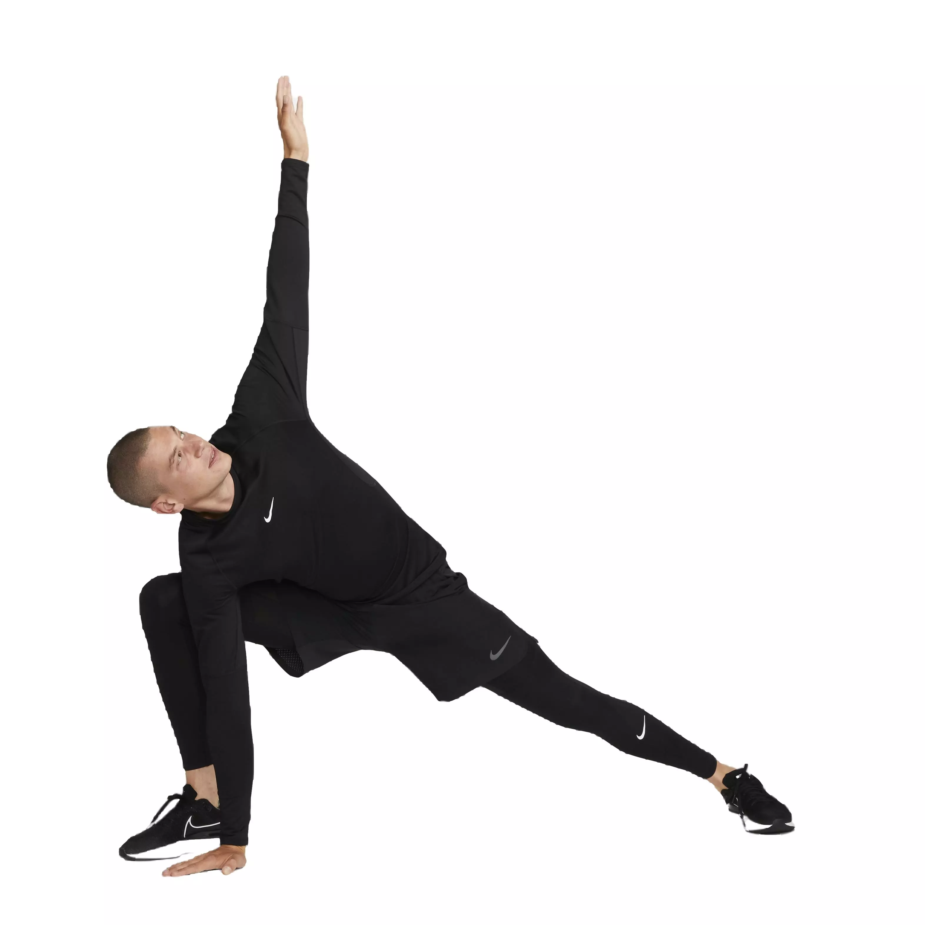 Nike Men's Pro Warm Crewneck Long Sleeve Top - BLACK