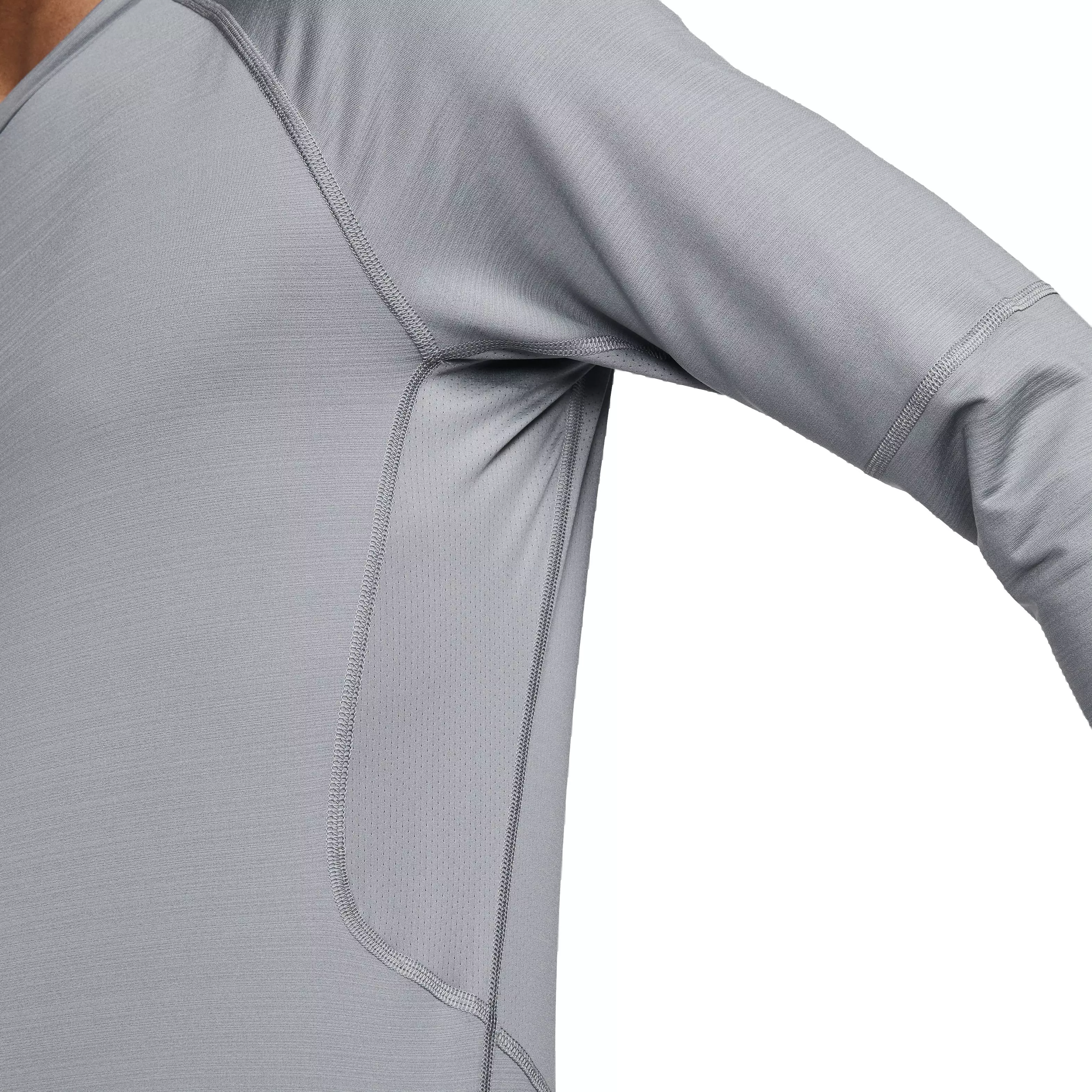 Nike Men's Pro Warm Crewneck Long Sleeve Top - GREY