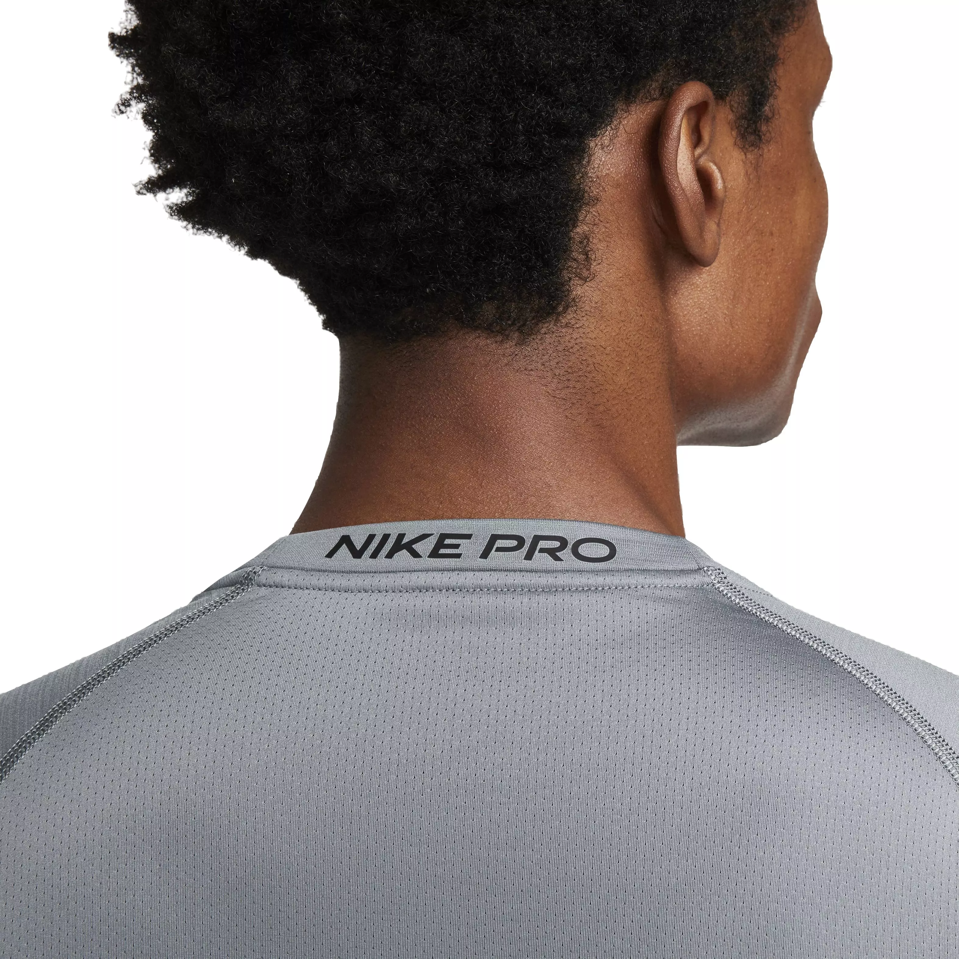 Nike Men's Pro Warm Crewneck Long Sleeve Top - GREY