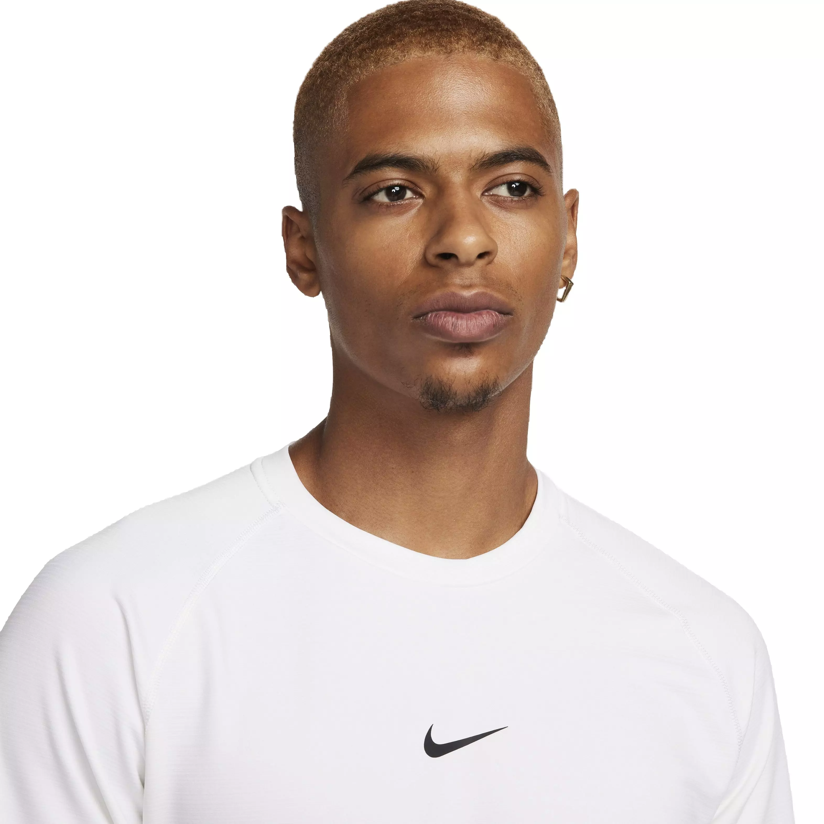 Nike Men's Pro Warm Crewneck Long Sleeve Top - WHITE