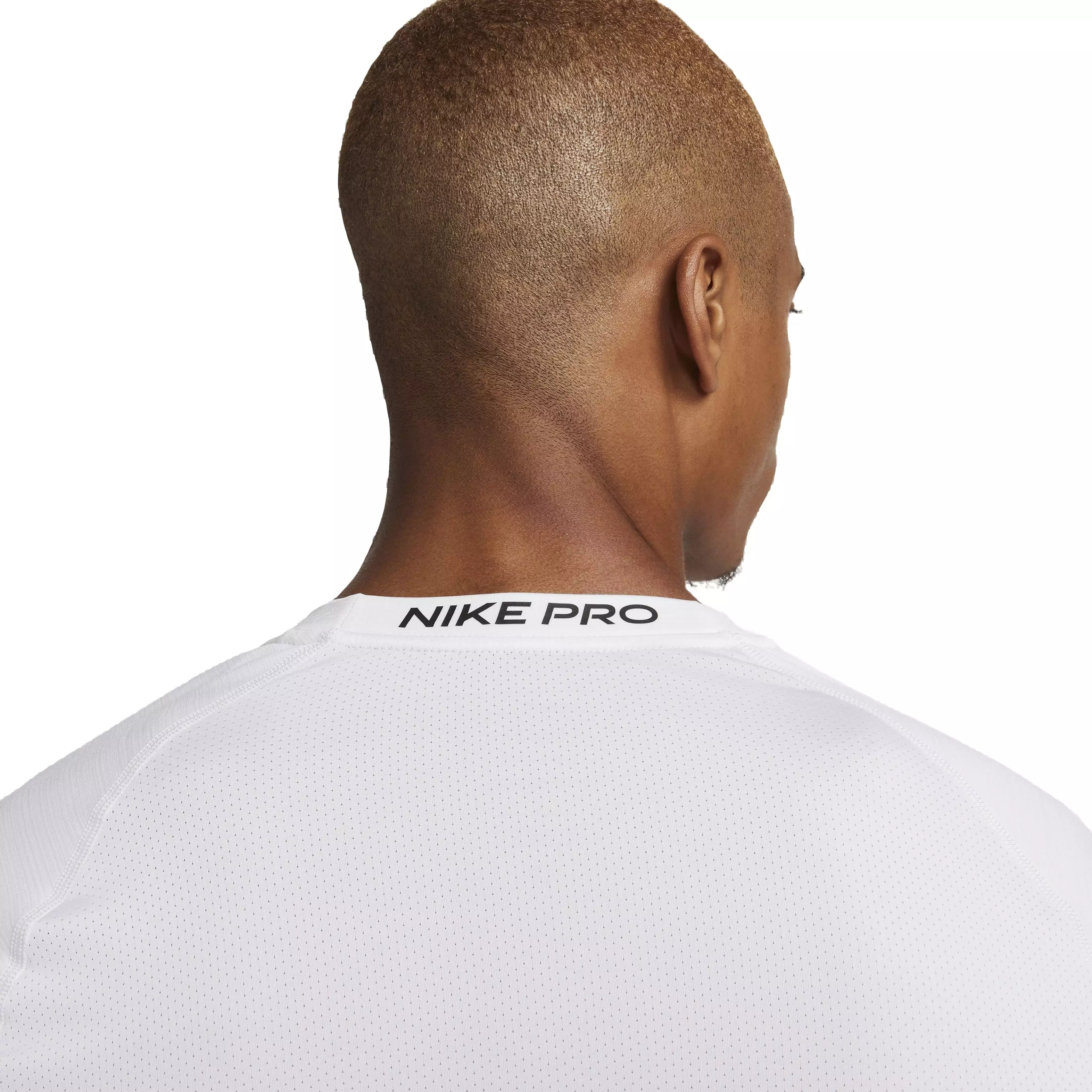 Nike Men's Pro Warm Crewneck Long Sleeve Top - WHITE