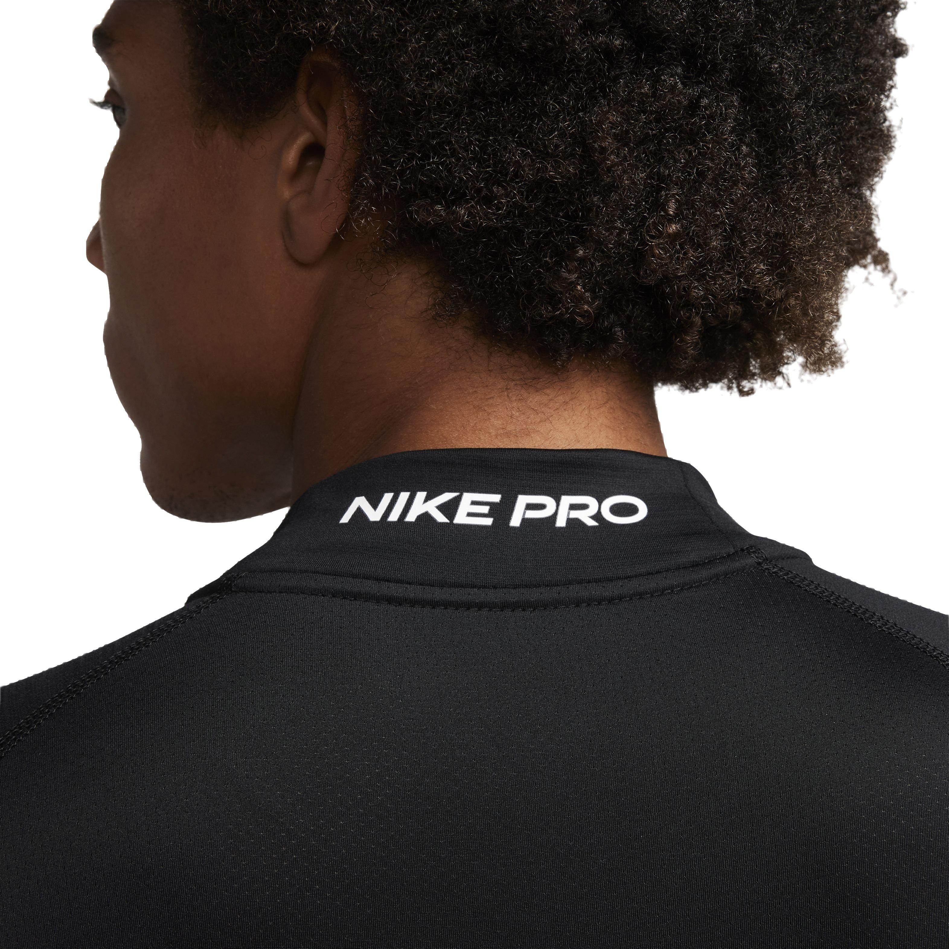 Nike Men's Pro Dri-FIT Warm Long Sleeve Fitness Mock Top - BLACK