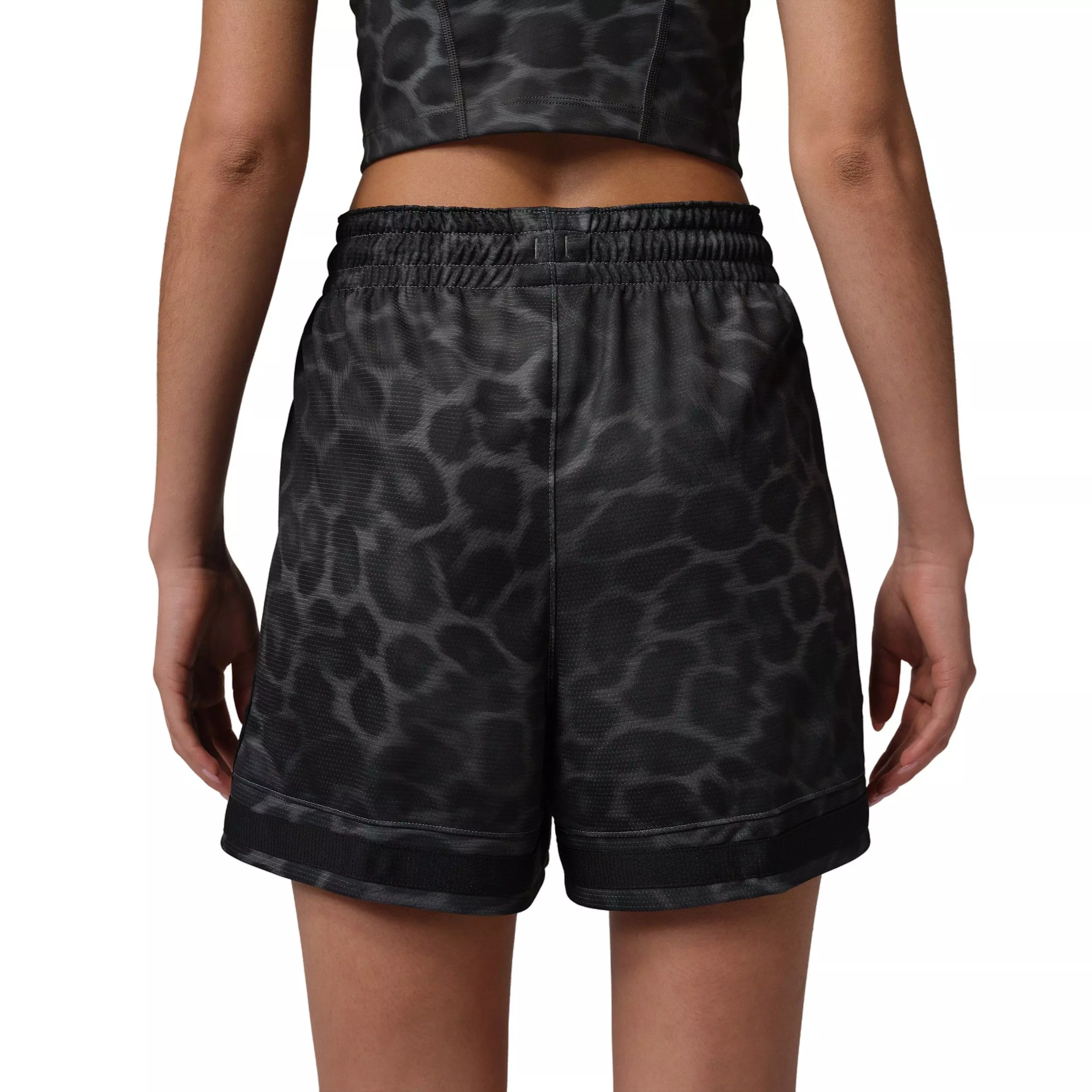 Jordan Women's Sport Diamond 4" AOP Shorts - Black - BLACK