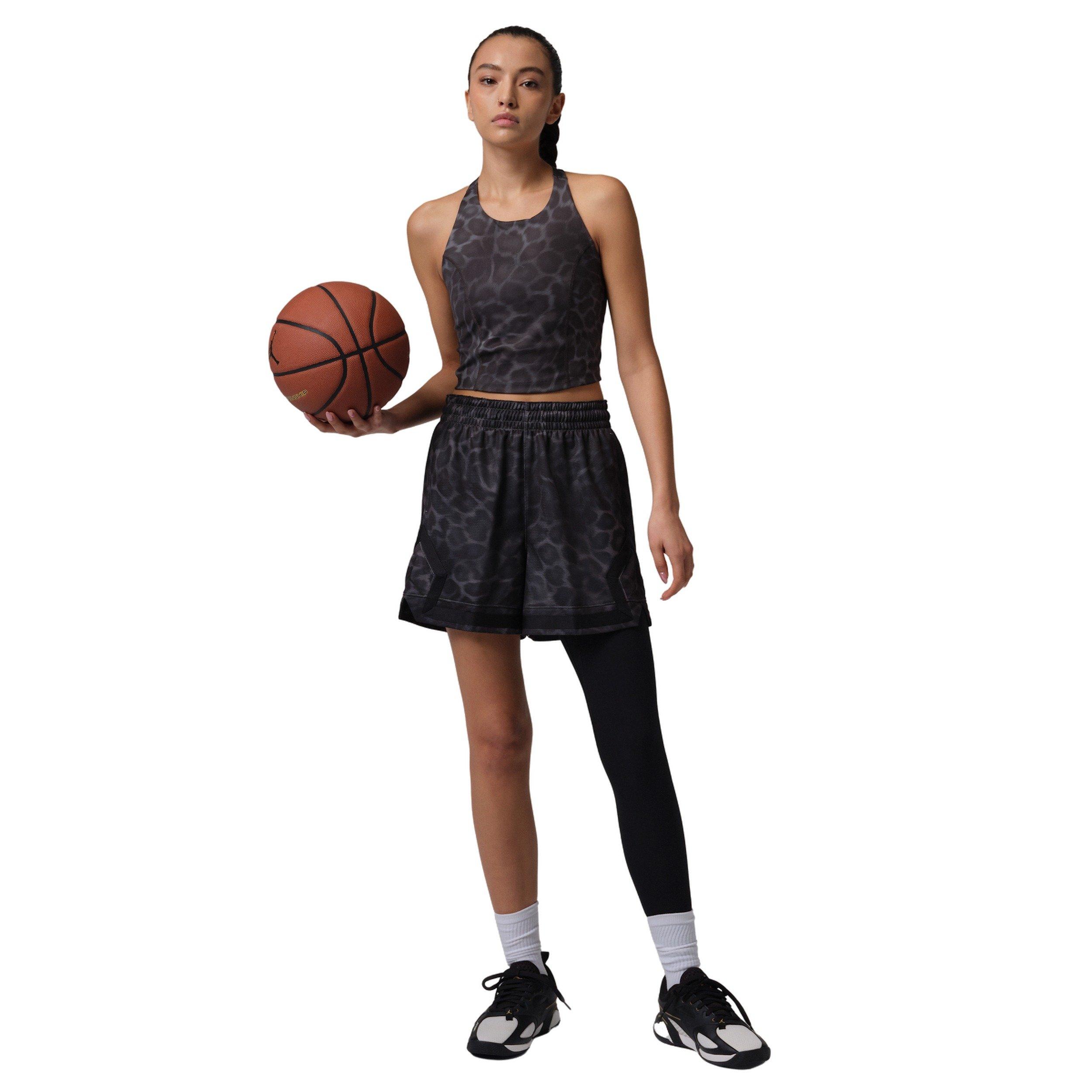 Jordan Women's Sport Diamond 4" AOP Shorts - Black - BLACK Thumbnail View 6