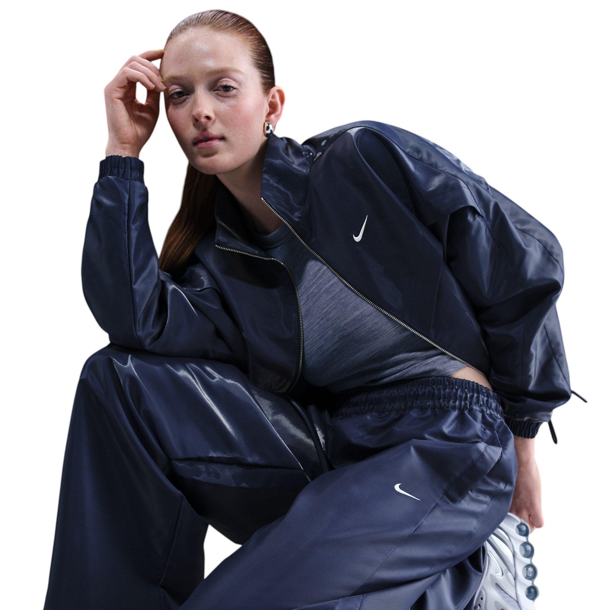 Nike Women's Sportswear Windrunner Shine Pants - Navy - NAVY