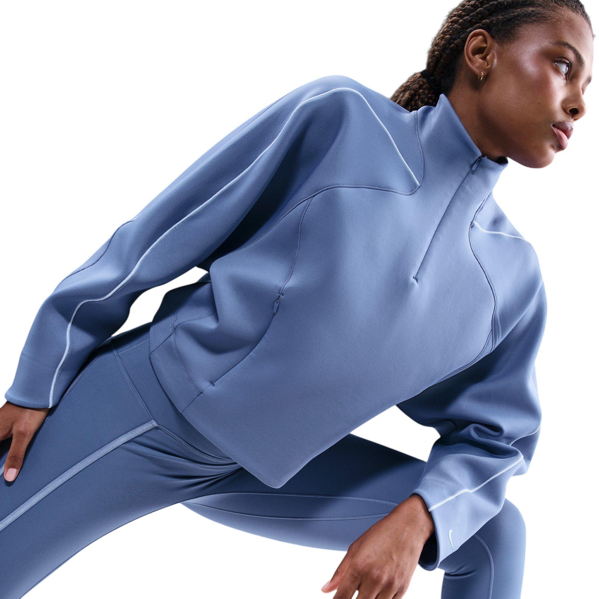 Nike Women's Universa Dri-FIT 1/4 Zip Top - Indigo - INDIGO