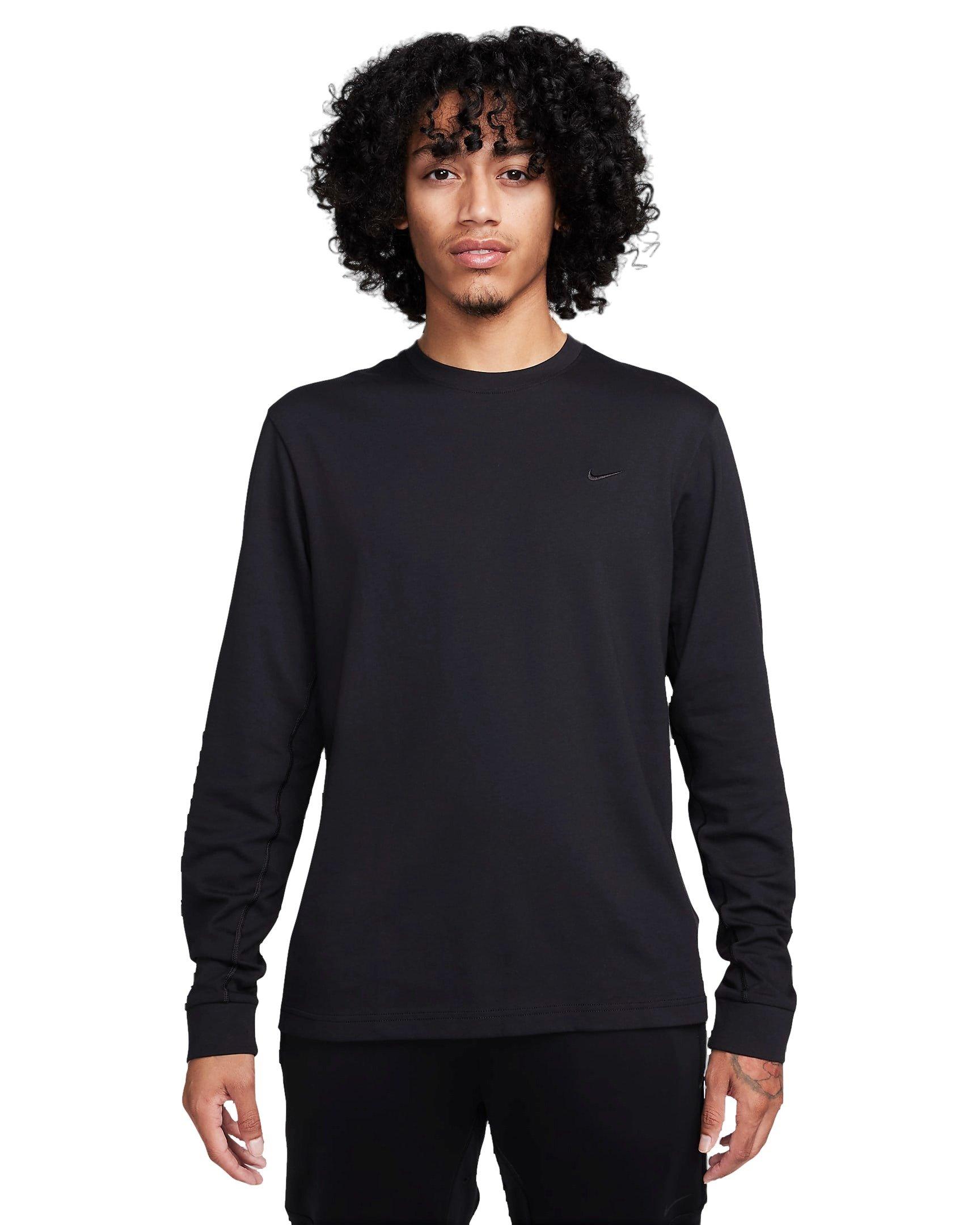 Nike Men's Primary Dri-FIT Long Sleeve Versatile Top - BLACK Thumbnail View 1