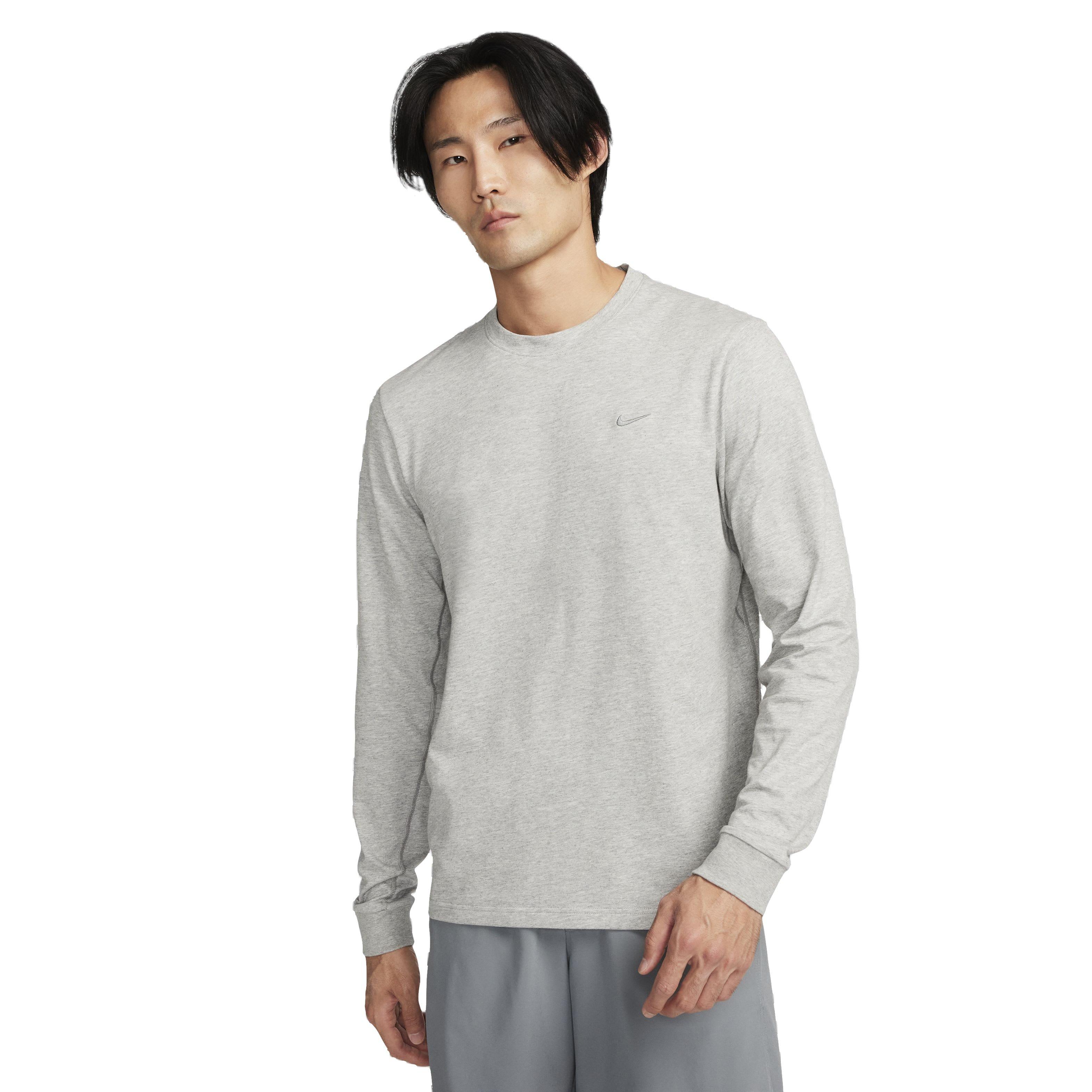 Nike Men's Primary Dri-FIT Long Sleeve Versatile Top - DK GREY Thumbnail View 1