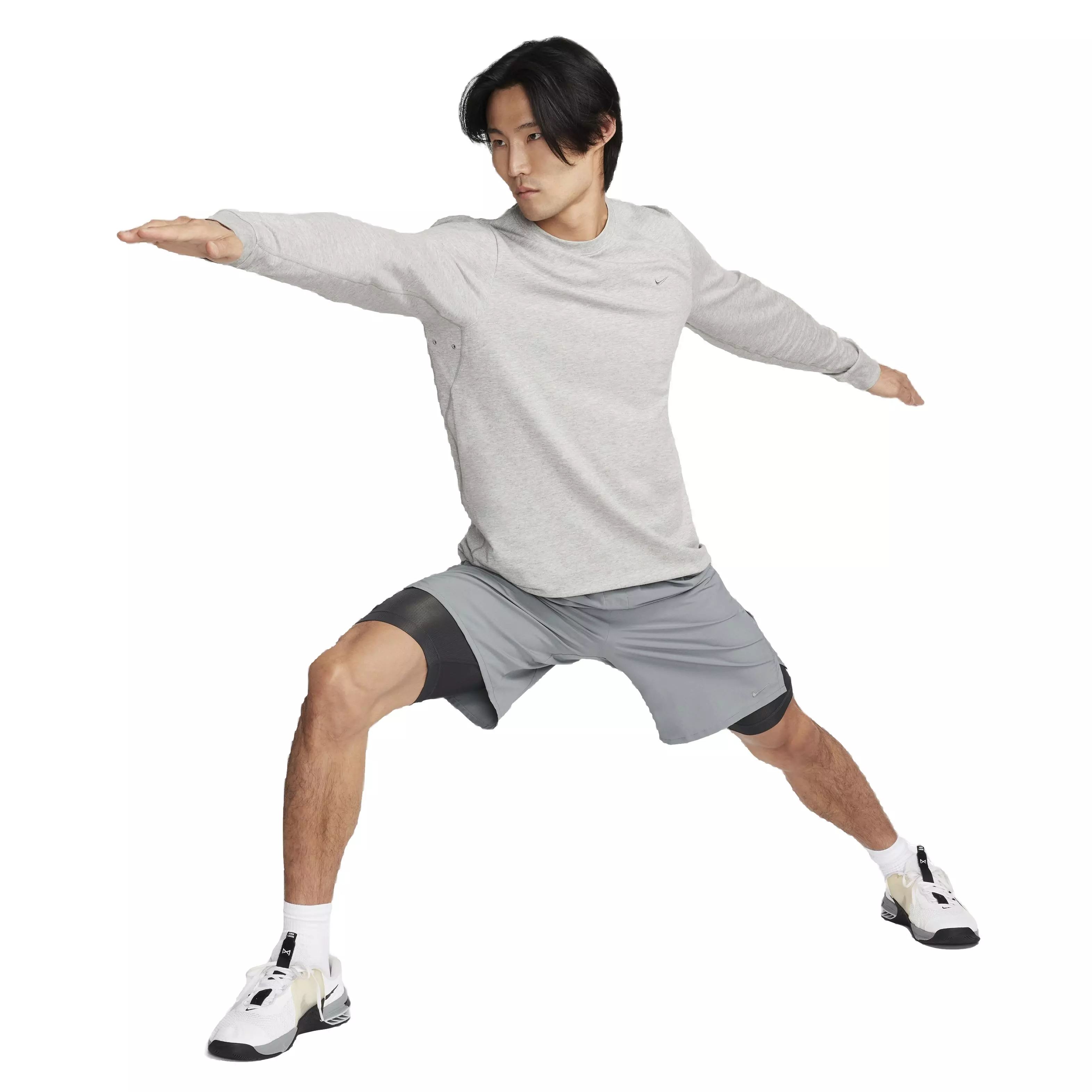 Nike Men's Primary Dri-FIT Long Sleeve Versatile Top - DK GREY