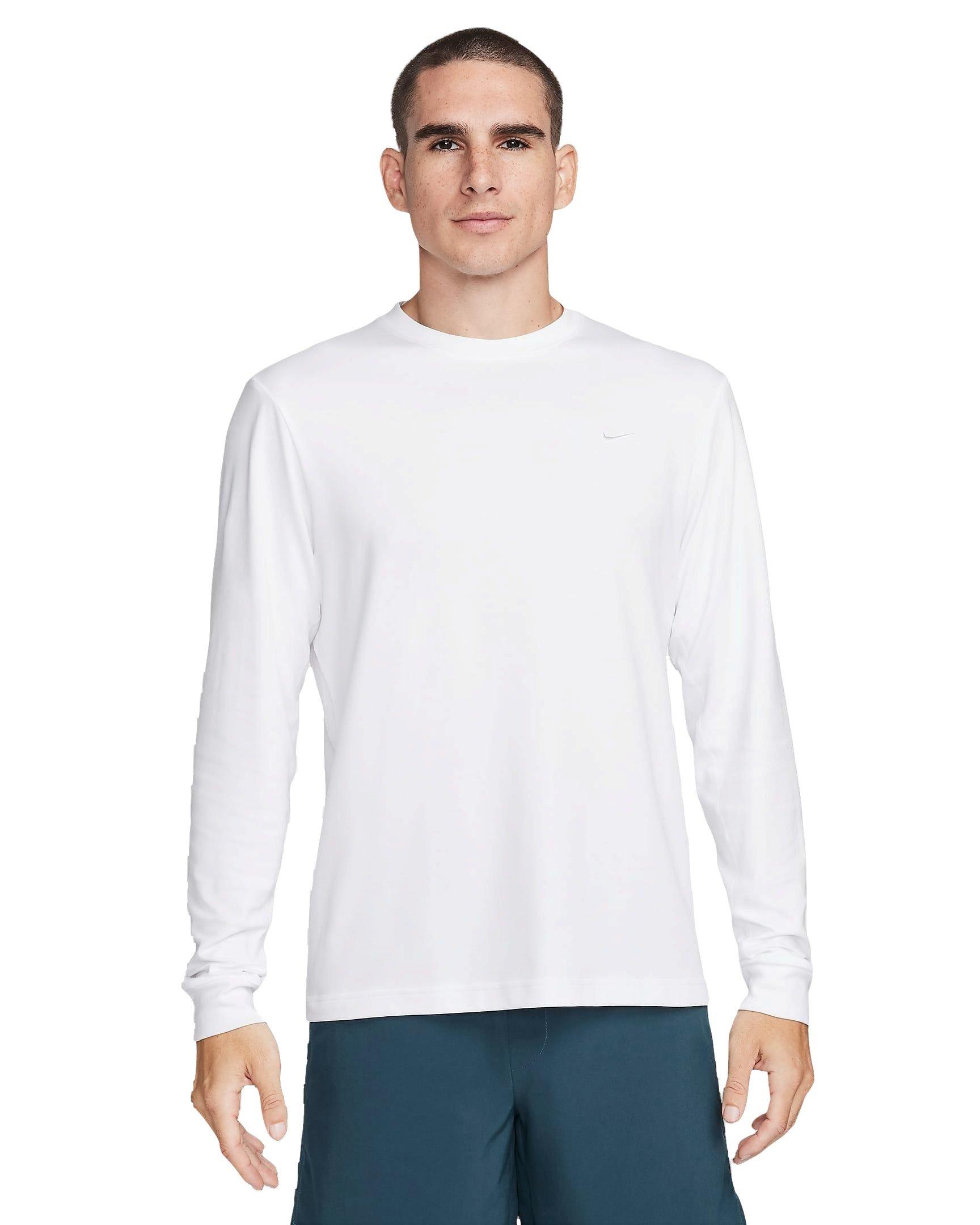 Nike Men's Primary Dri-FIT Long Sleeve Versatile Top - WHITE Thumbnail View 1