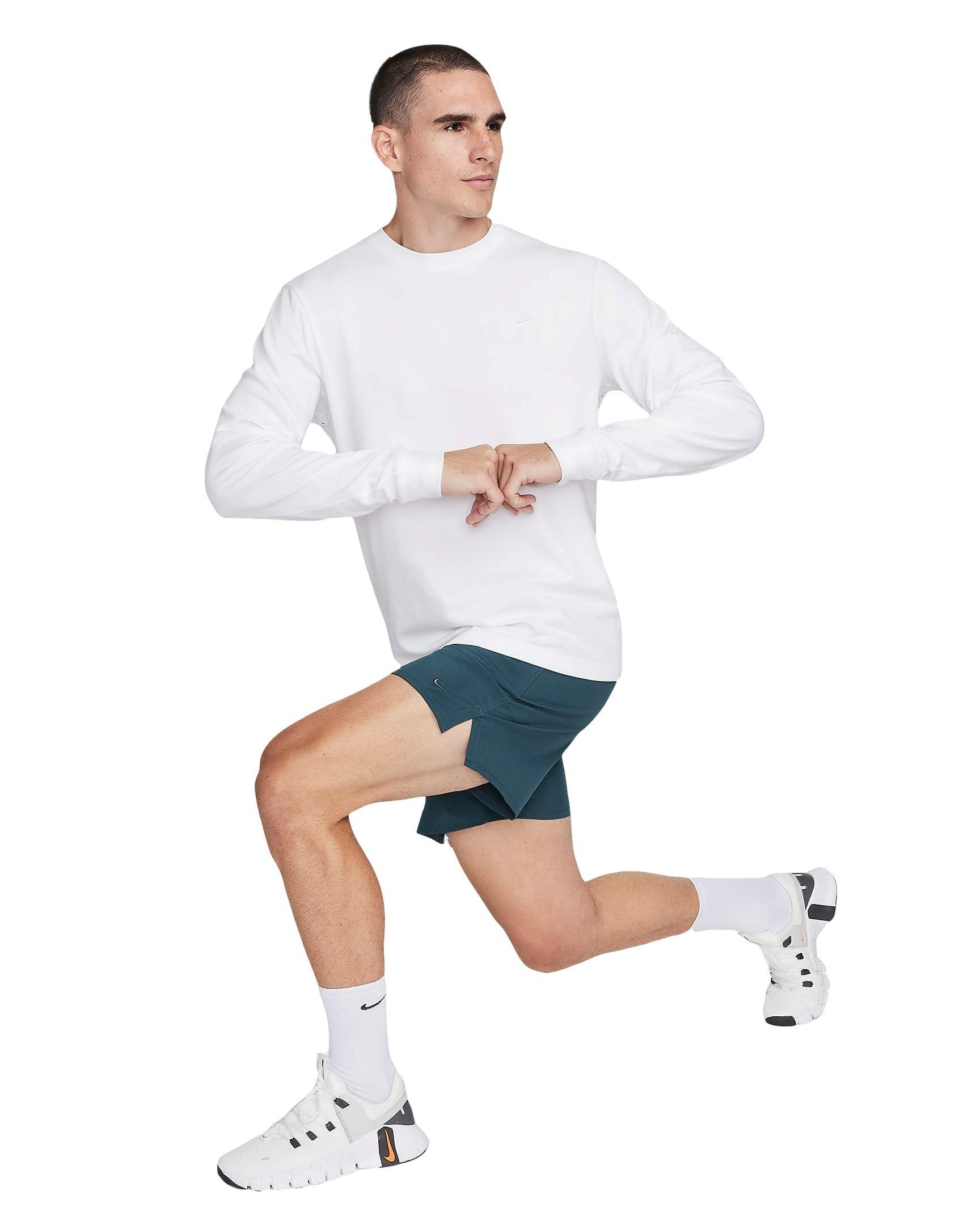 Nike Men's Primary Dri-FIT Long Sleeve Versatile Top - WHITE Thumbnail View 7