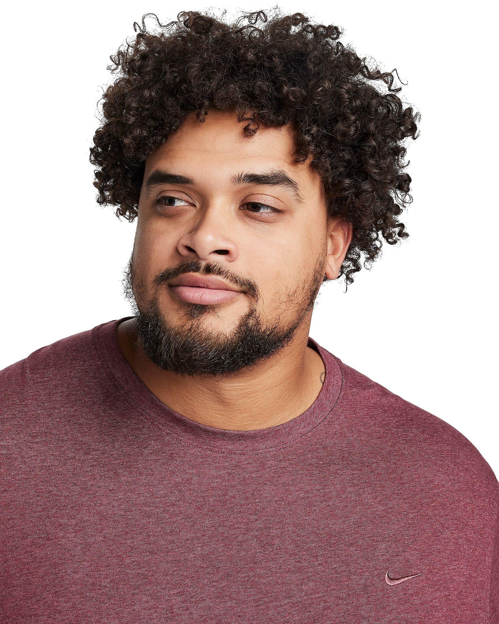 Nike Men's Primary Dri-FIT Long Sleeve Versatile Top - MAROON Thumbnail View 10