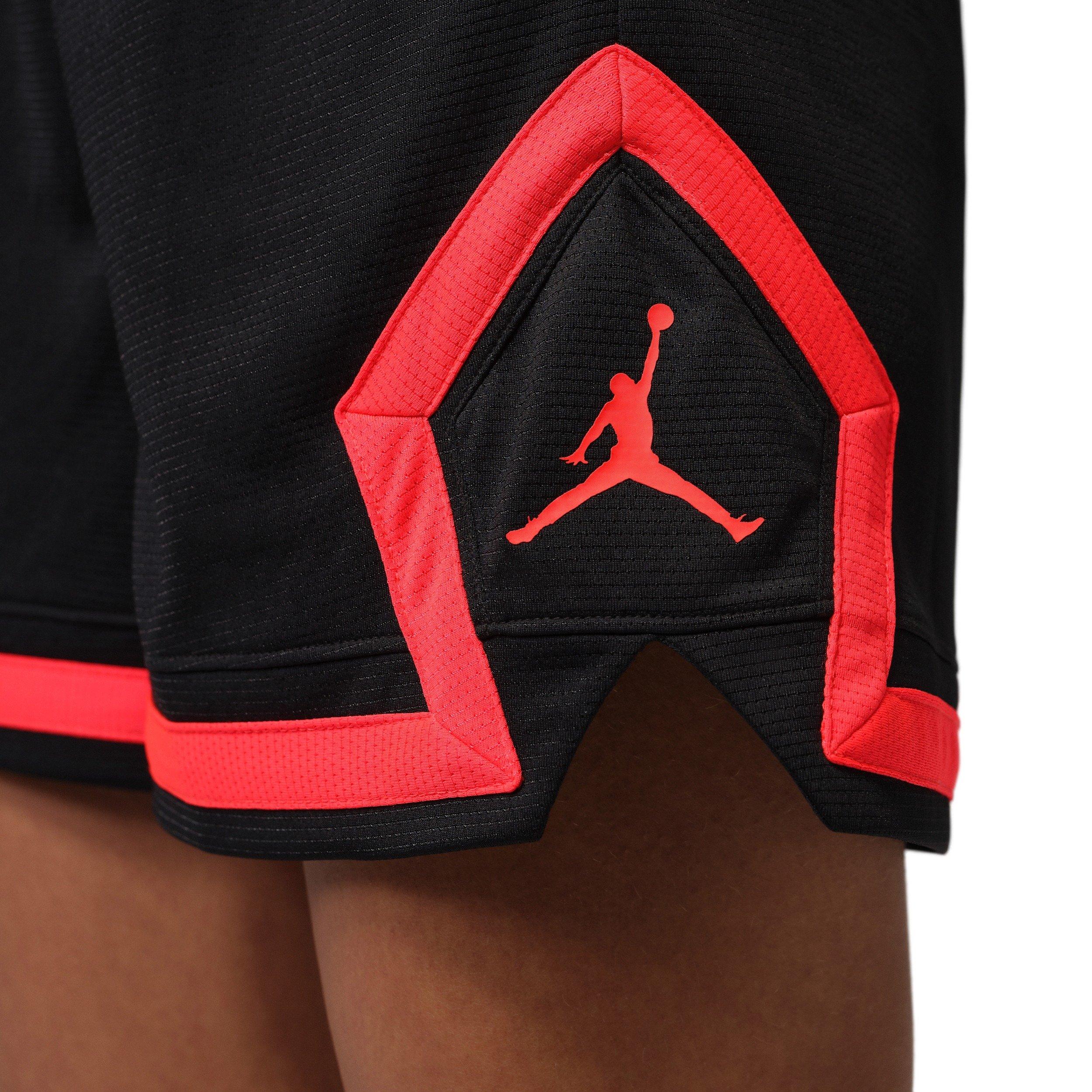 Jordan Women's Sport Diamond 4" Shorts - Black/Red - BLACK/RED Thumbnail View 4