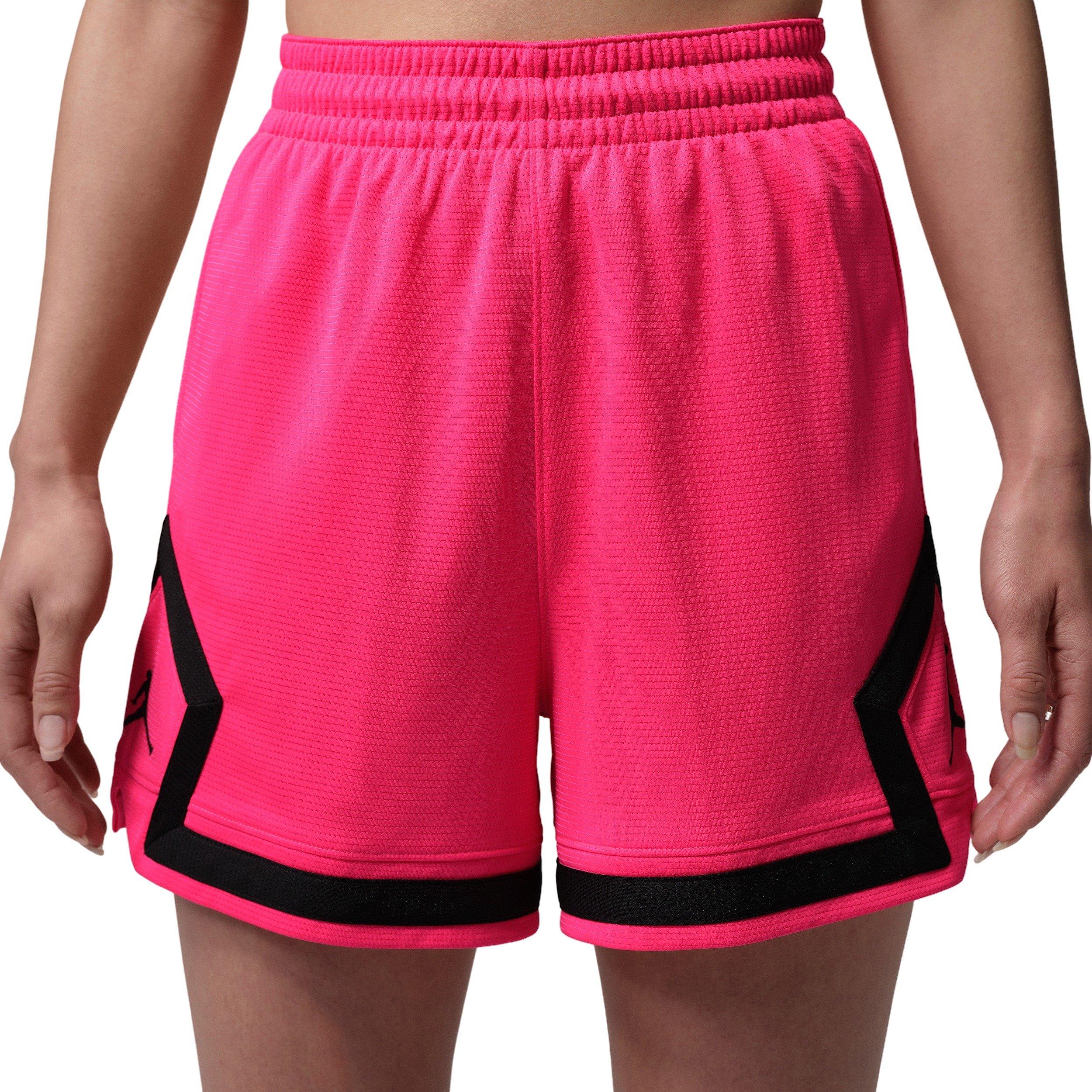 Jordan Women's Sport Diamond 4" Shorts - Pink/Black - PINK/BLACK Thumbnail View 1