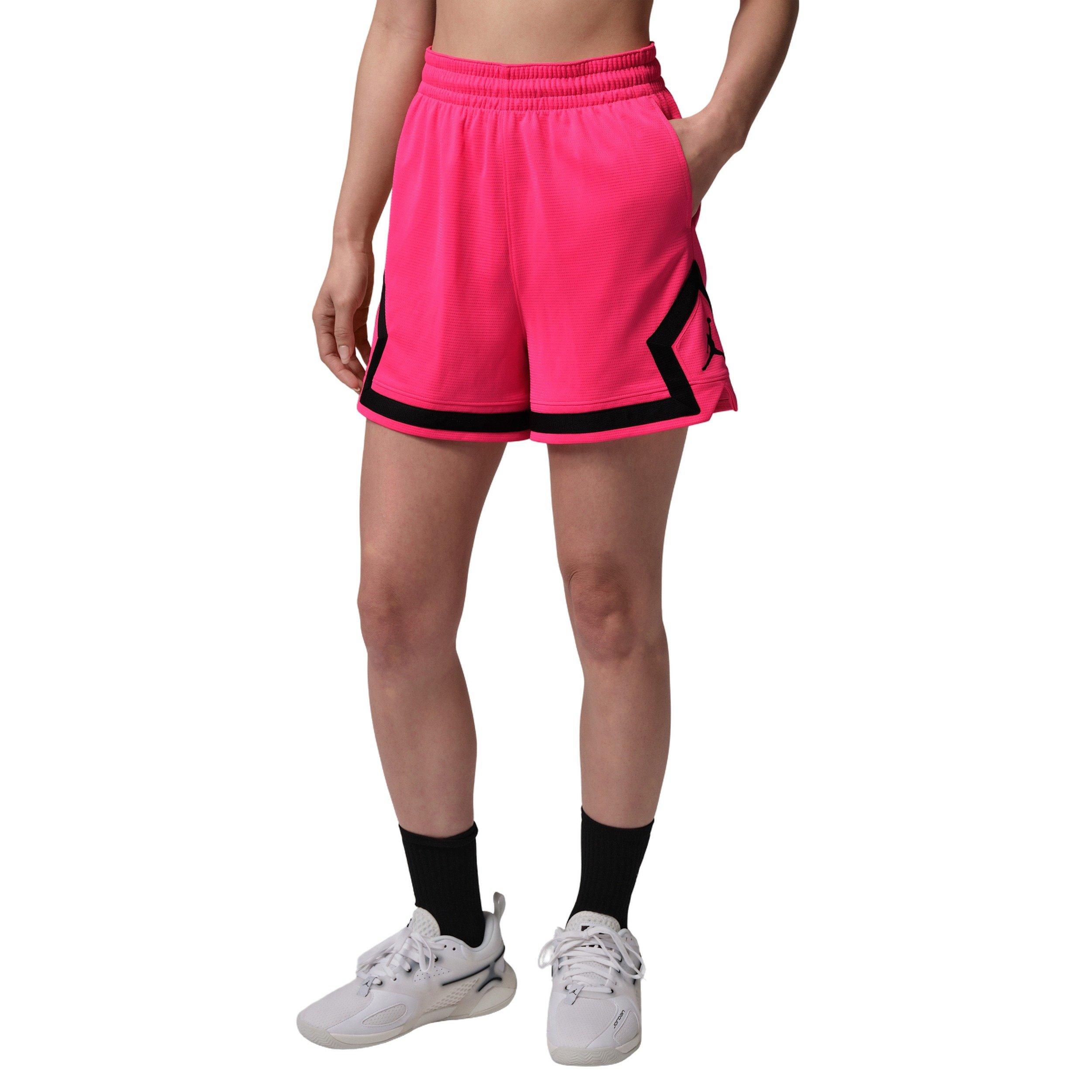 Jordan Women's Sport Diamond 4" Shorts - Pink/Black - PINK/BLACK Thumbnail View 6