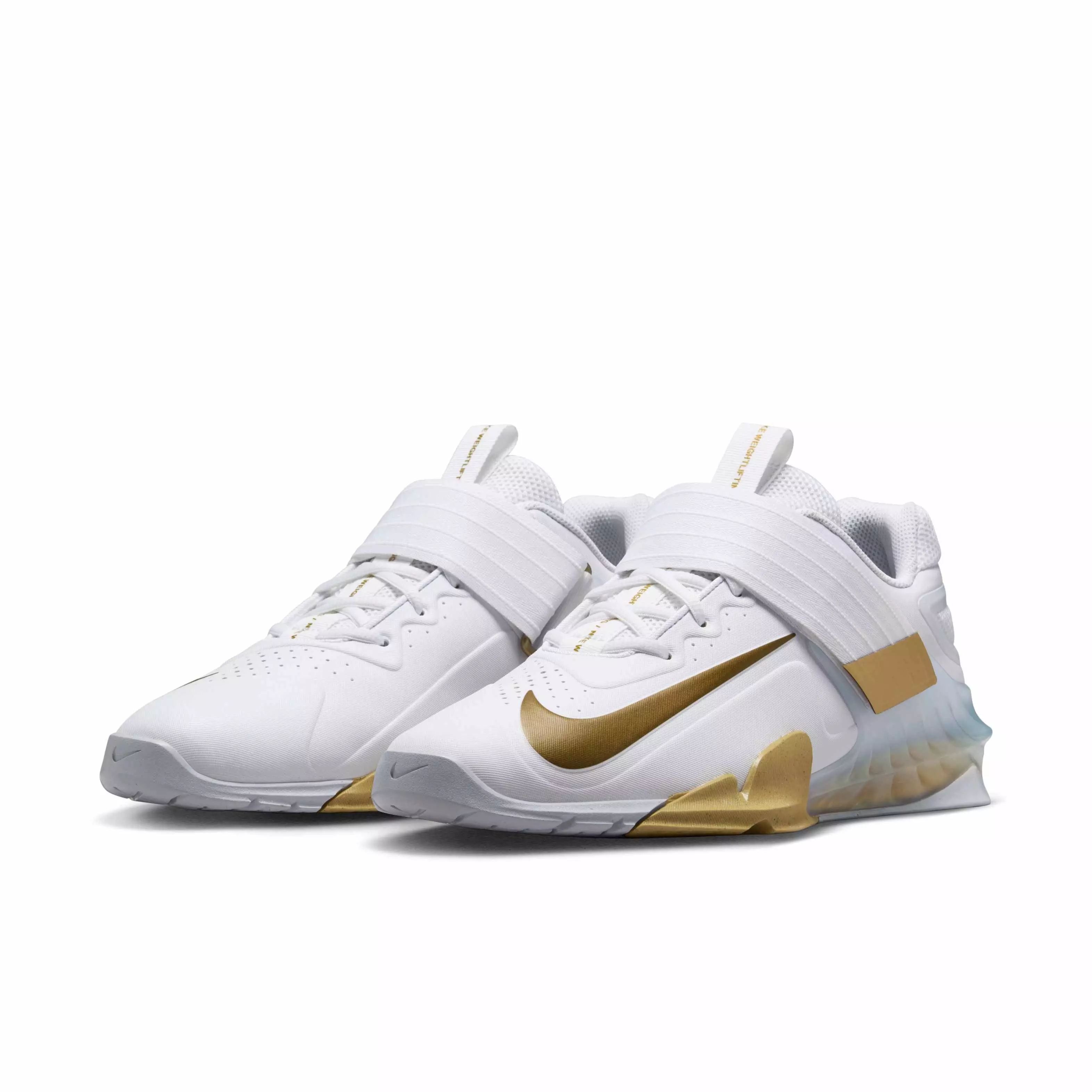 Nike Savaleos "White/Wolf Grey/Metallic Gold" Men's Weightlifting Shoe - WHITE/GREY/GOLD