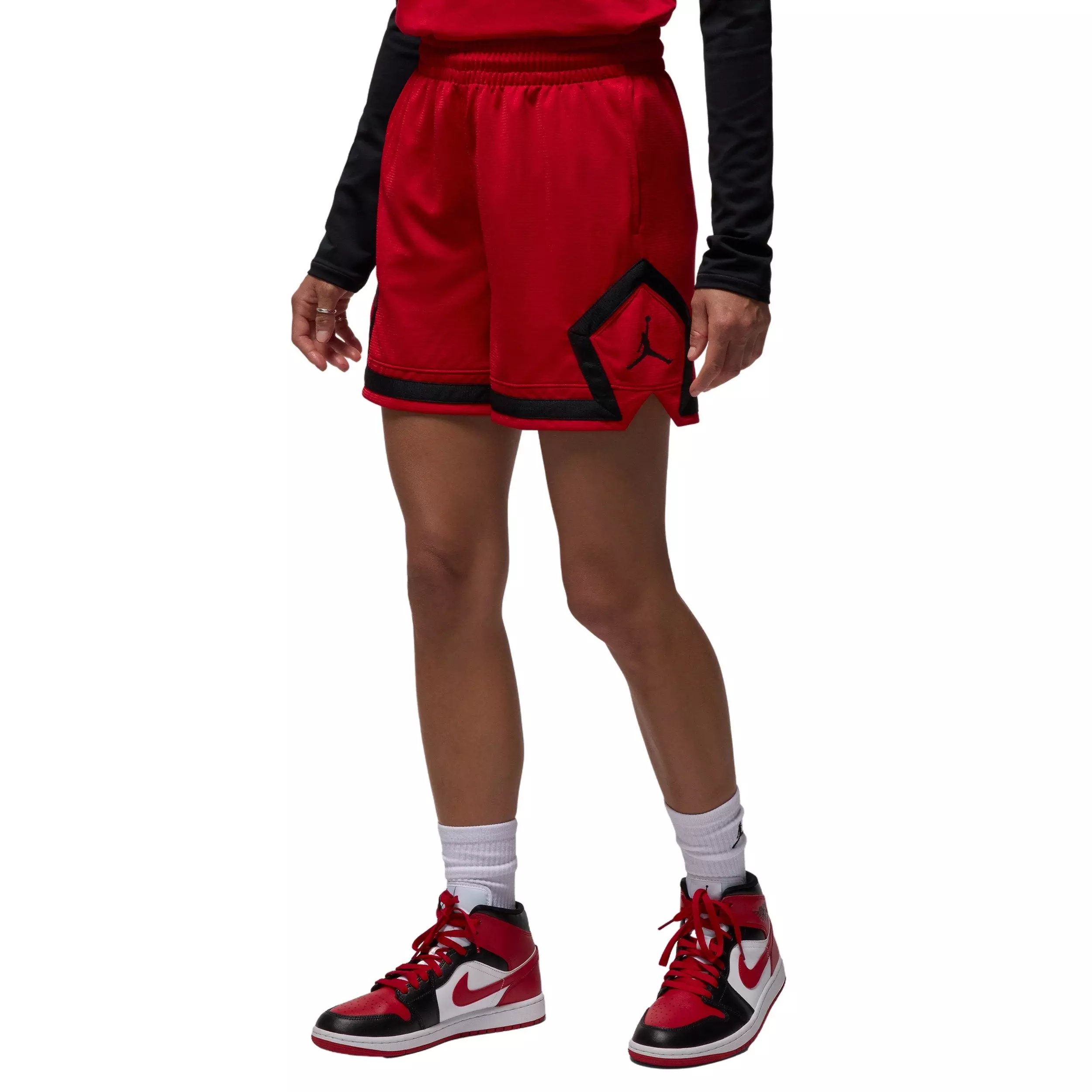 Jordan Women's Sport Diamond 4" Shorts -Red/Black - RED/BLACK