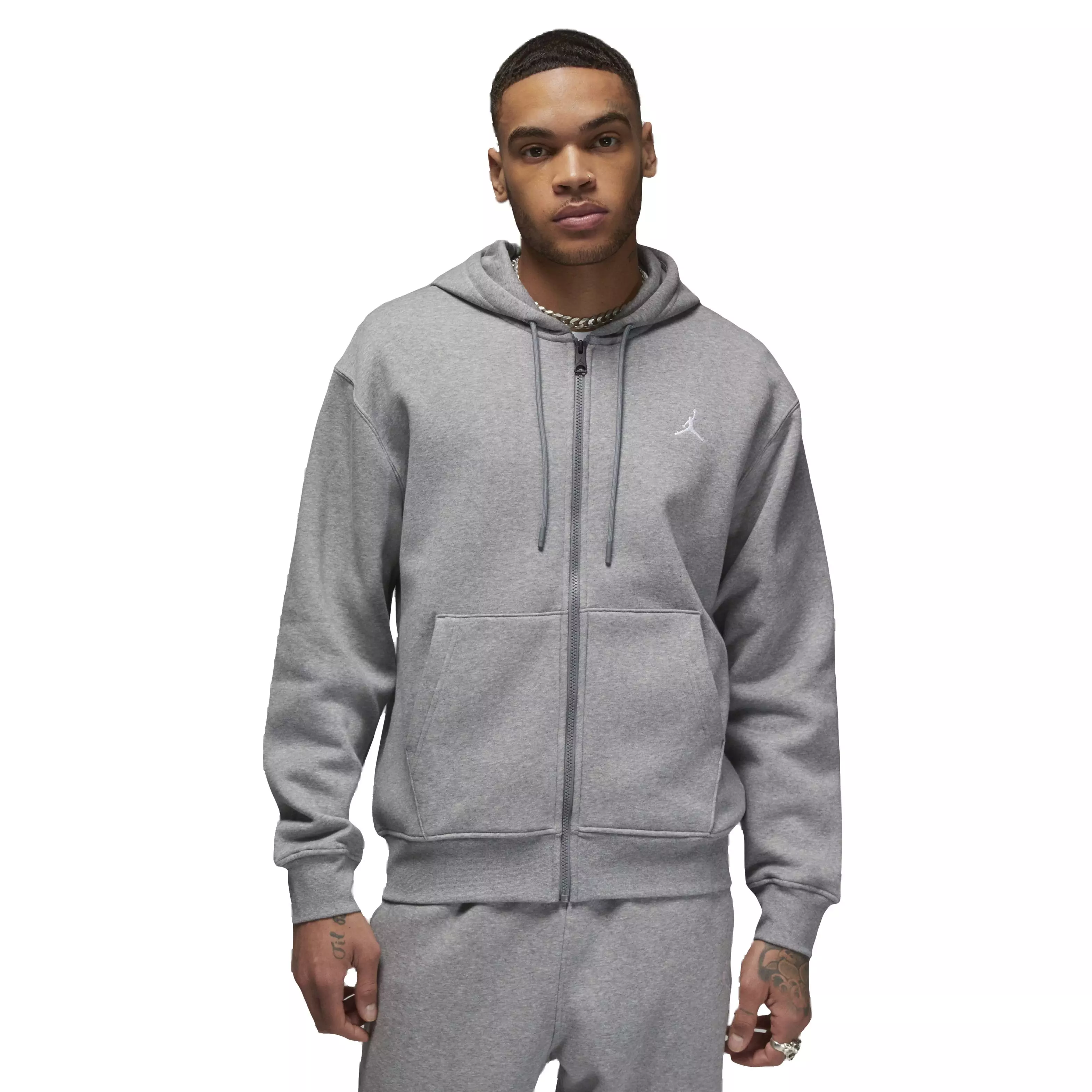 Jordan Men's Essentials Full-Zip Fleece Hoodie - Grey - GREY