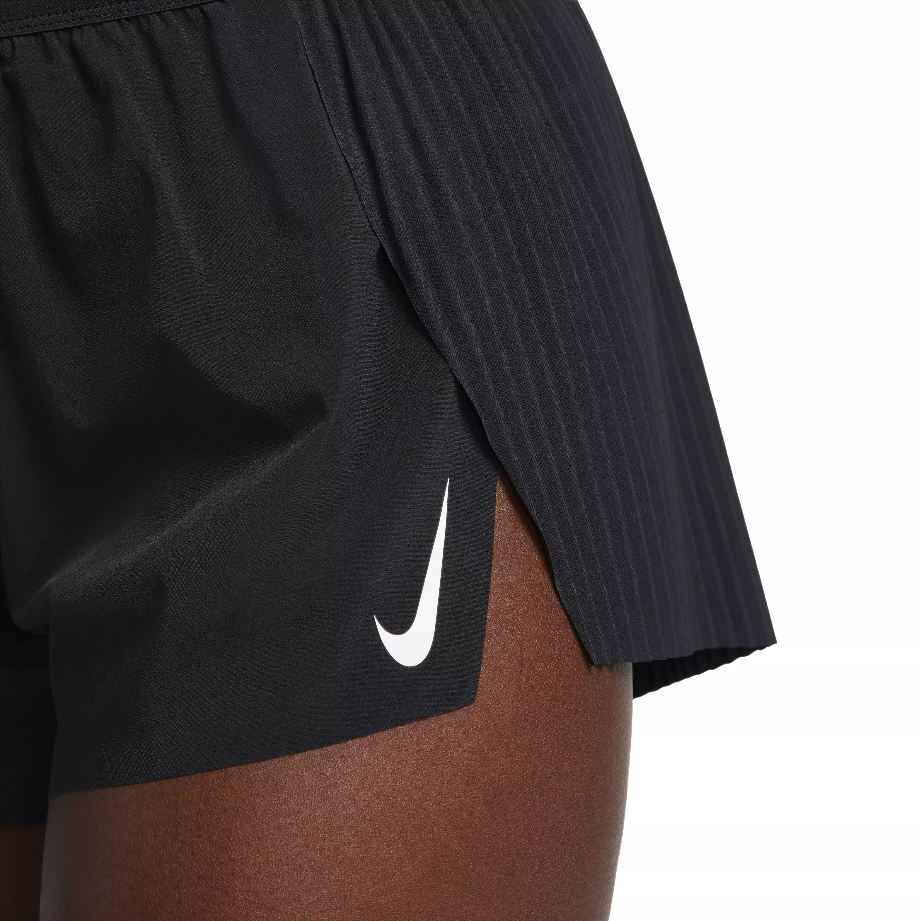 Nike Women's AeroSwift Dri-FIT ADV Mid-Rise Brief-Lined 3" Running Shorts - BLACK