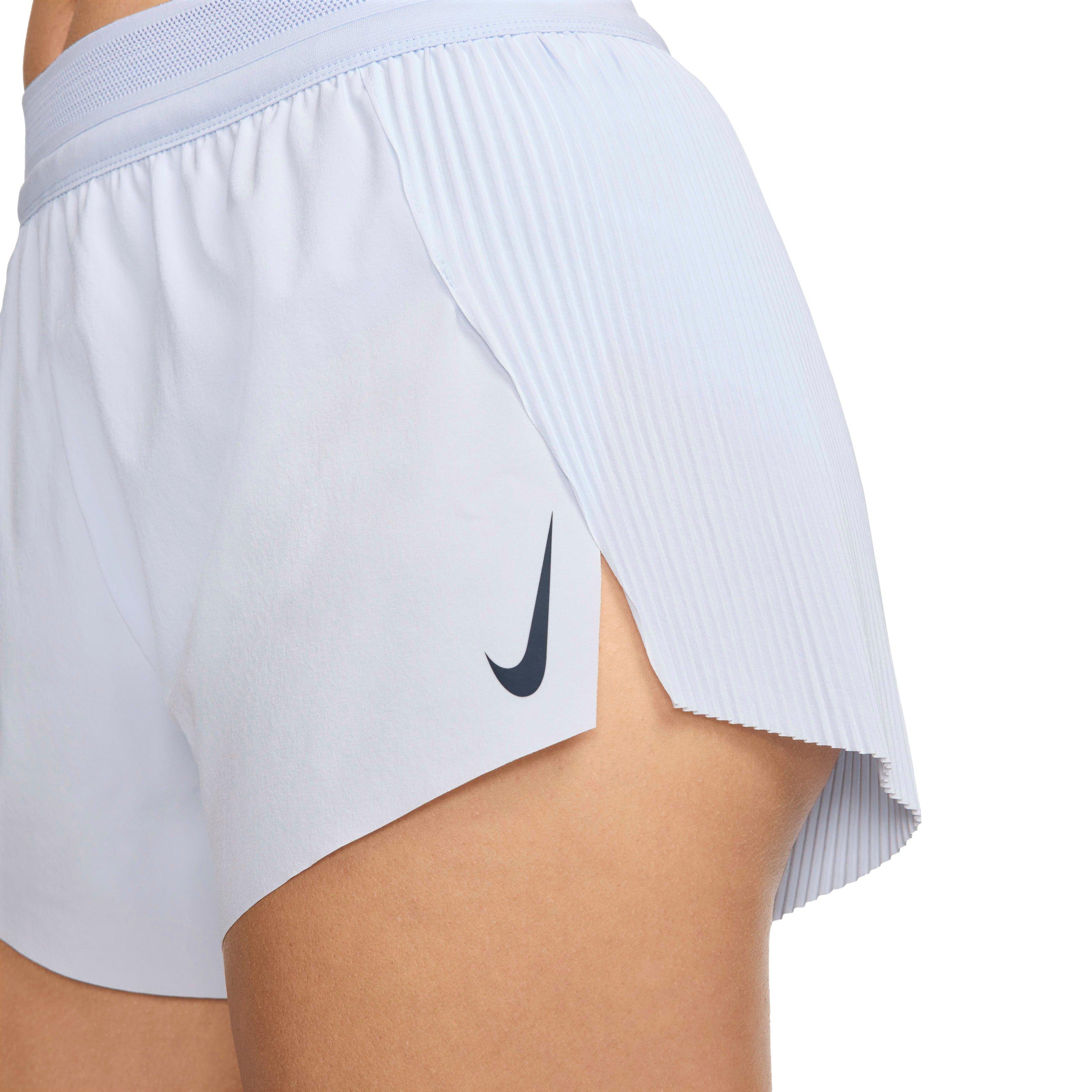 Nike Women's AeroSwift Dri-FIT ADV Mid-Rise Brief-Lined 3" Running Shorts - GREY Thumbnail View 4