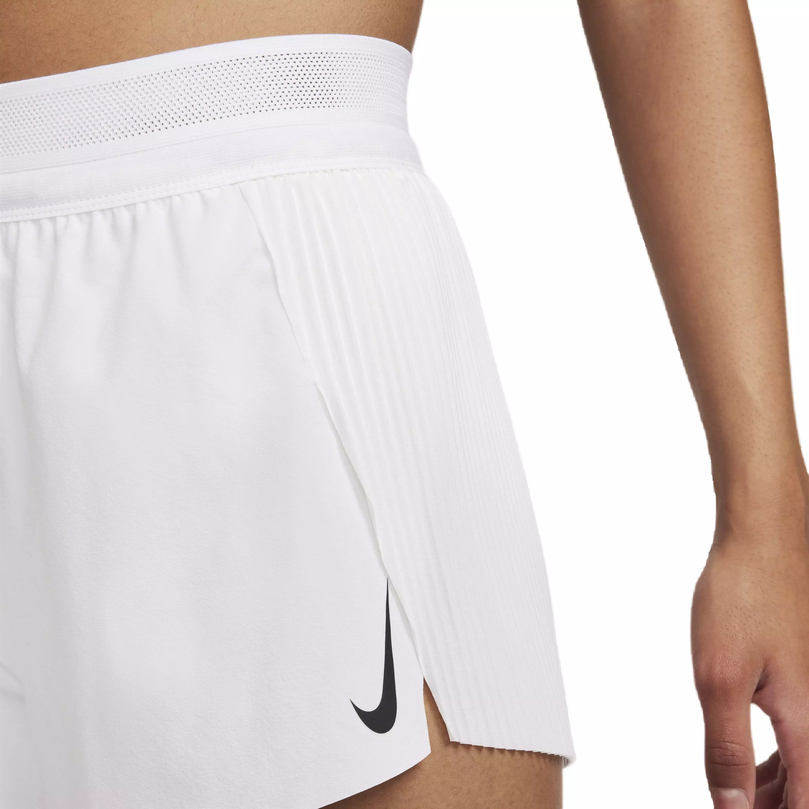 Nike Women's AeroSwift Dri-FIT ADV Mid-Rise Brief-Lined 3" Running Shorts - WHITE