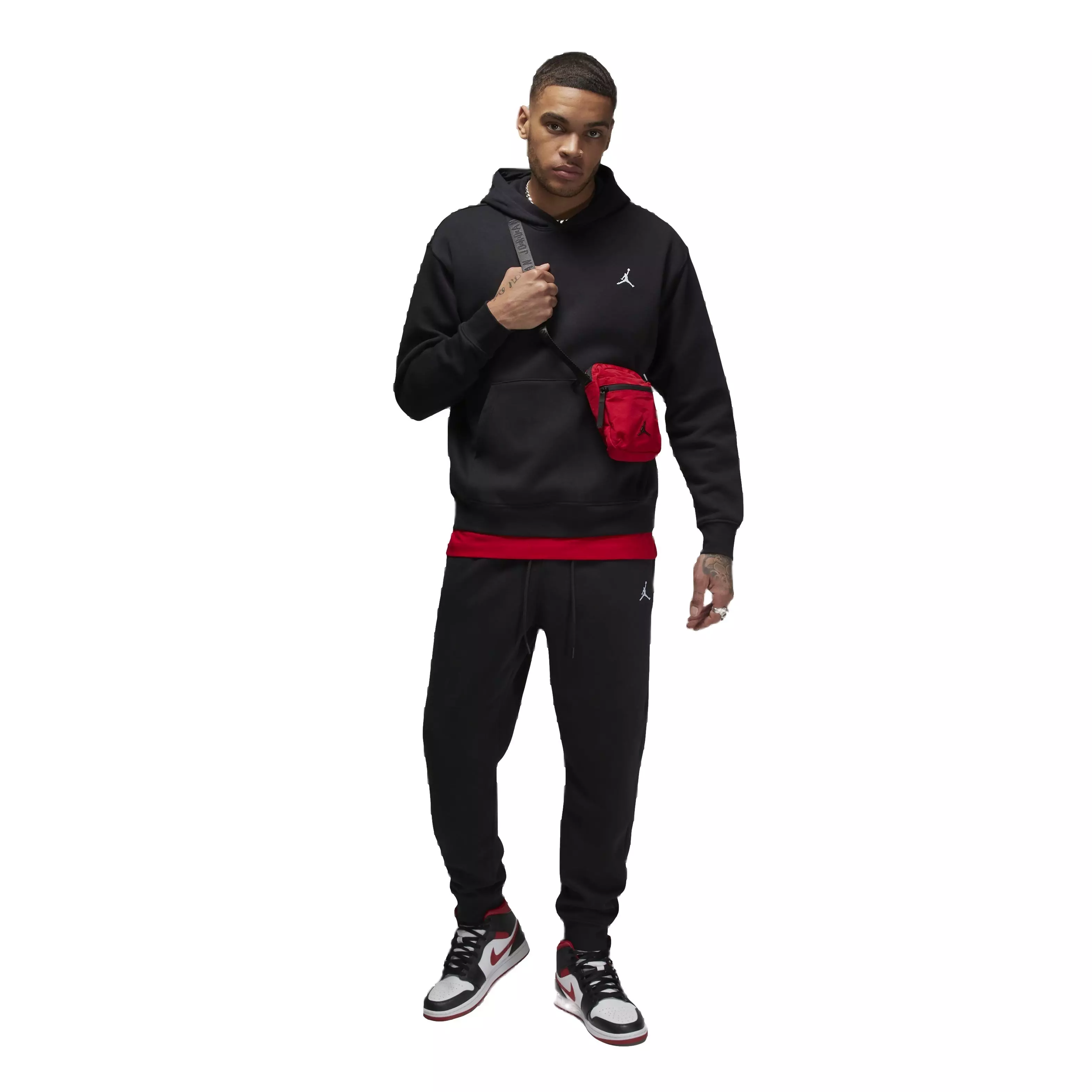 Jordan Men's Essentials Fleece Pullover - BLACK
