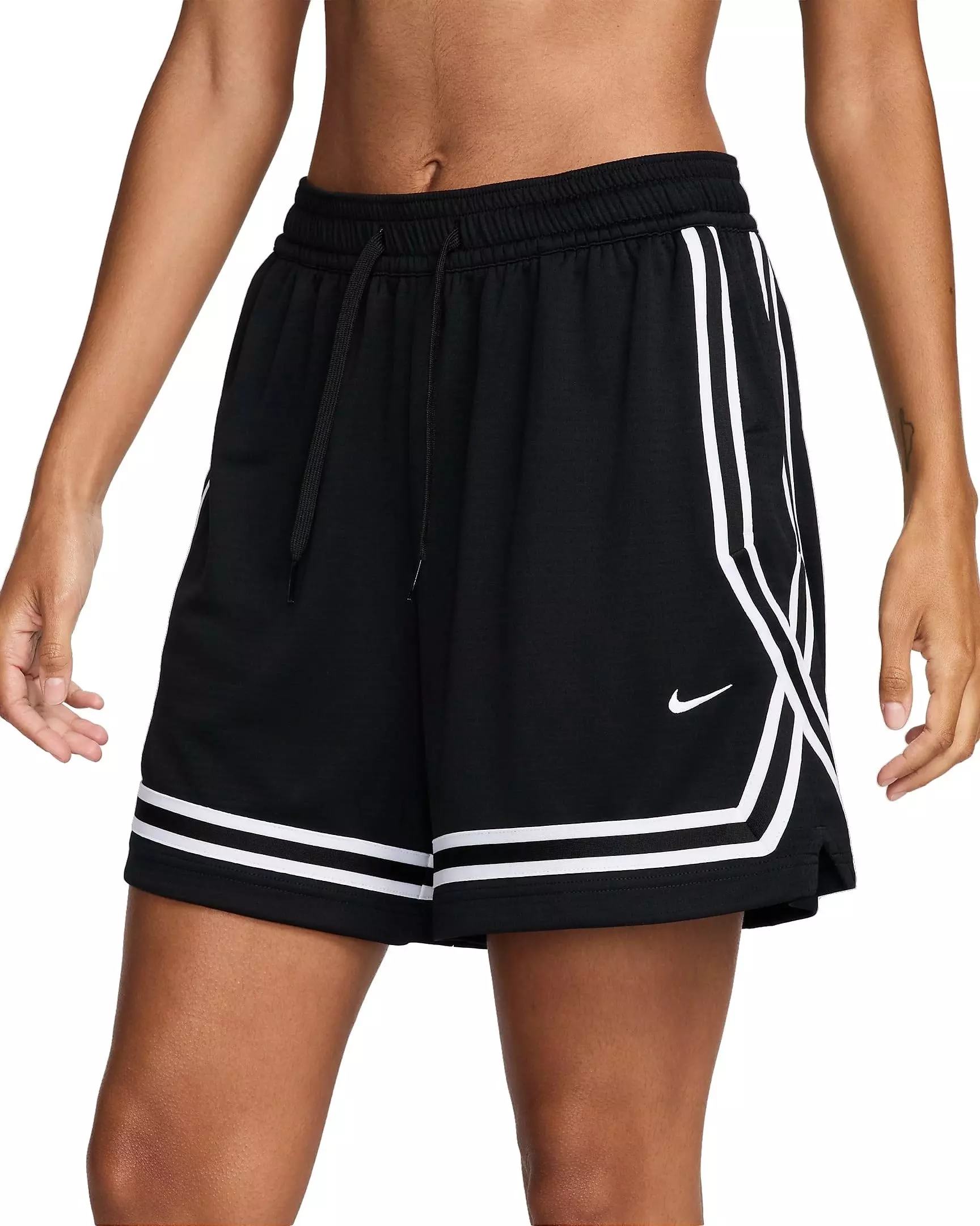 Nike Women's Crossover Stripe Dri-FIT 5" Basketball Shorts - BLACK