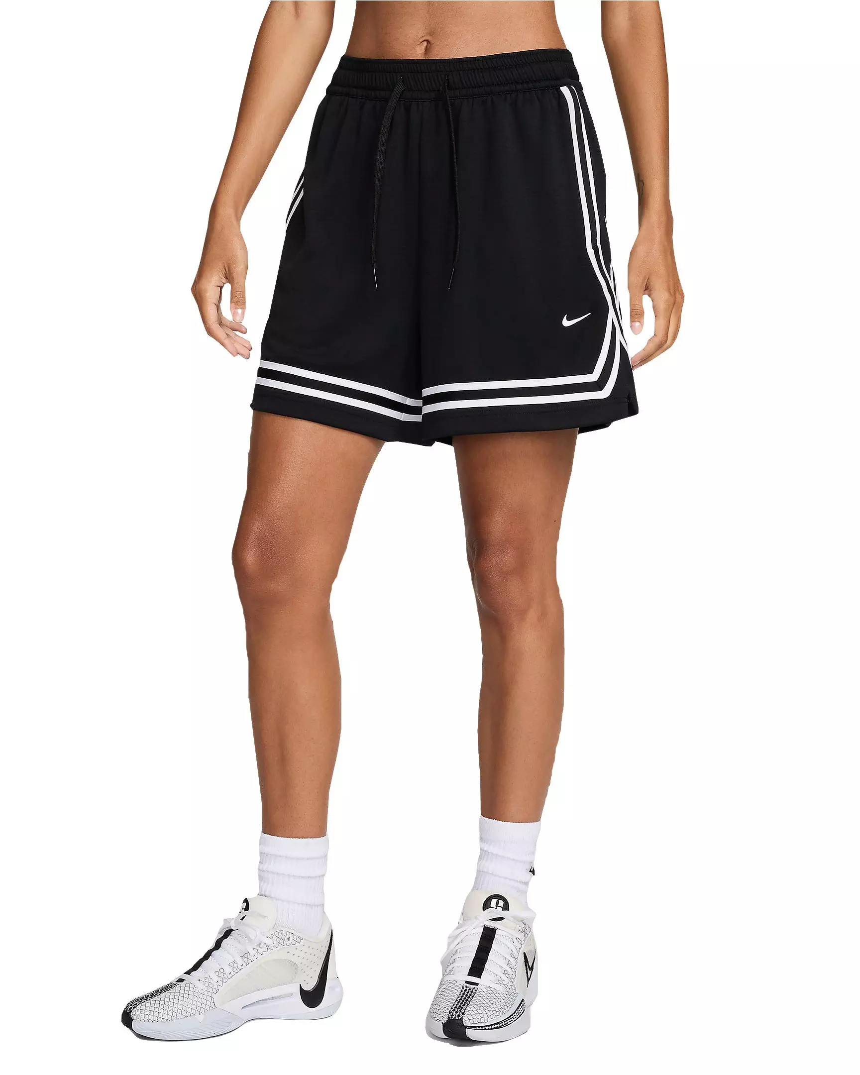 Nike Women's Crossover Stripe Dri-FIT 5" Basketball Shorts - BLACK