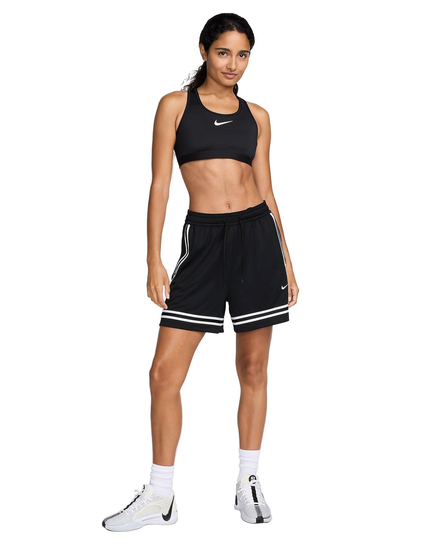 Nike Women's Crossover Stripe Dri-FIT 5" Basketball Shorts - BLACK Thumbnail View 6