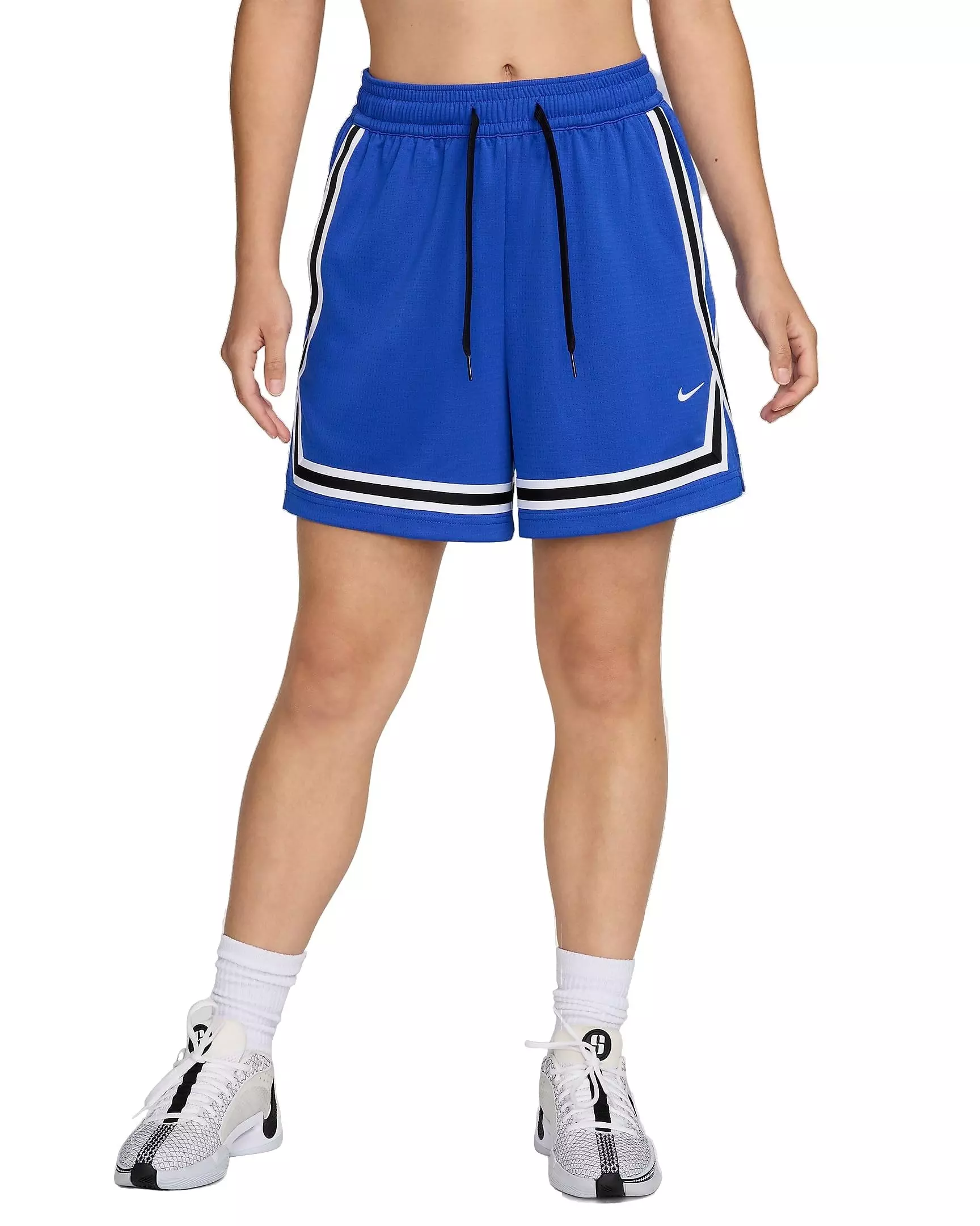 Nike Women's Crossover Stripe Dri-FIT 5" Basketball Shorts - BLUE