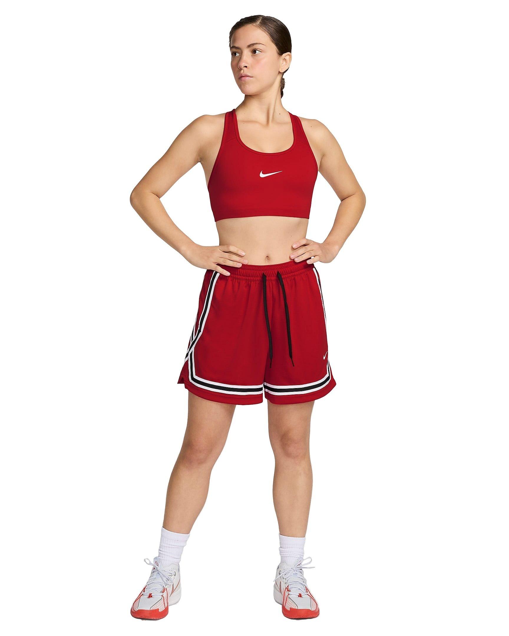 Nike Women's Crossover Dri-FIT 5" Basketball Shorts - RED Thumbnail View 6