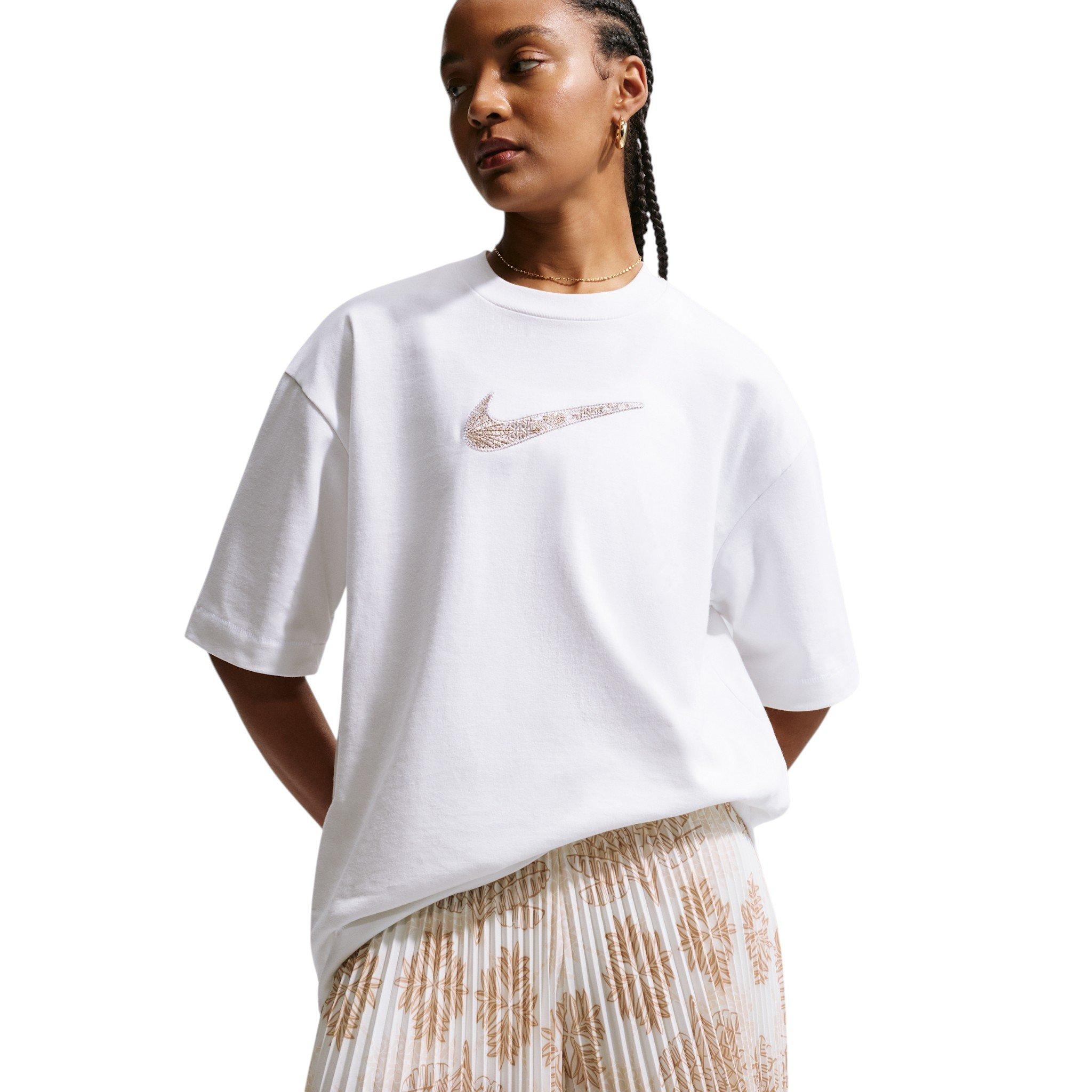 Nike Women's Naomi Osaka Mid-Rise 3" Shorts - White/Brown - WHITE/BROWN