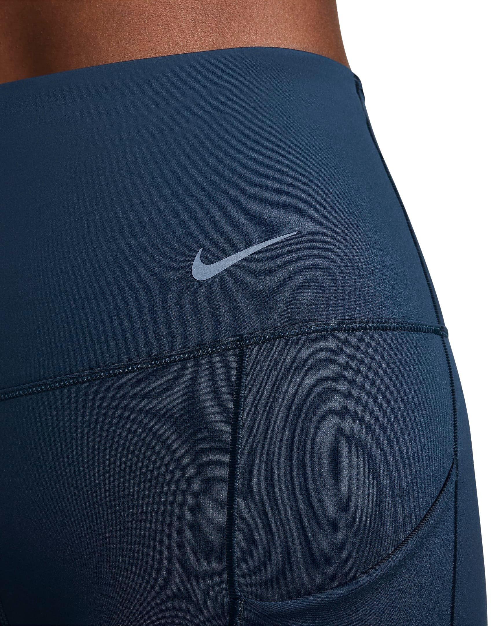 Nike Women's Go Firm-Support High-Waisted 8" Biker Shorts with Pockets - Dark Blue - DARK BLUE Thumbnail View 4