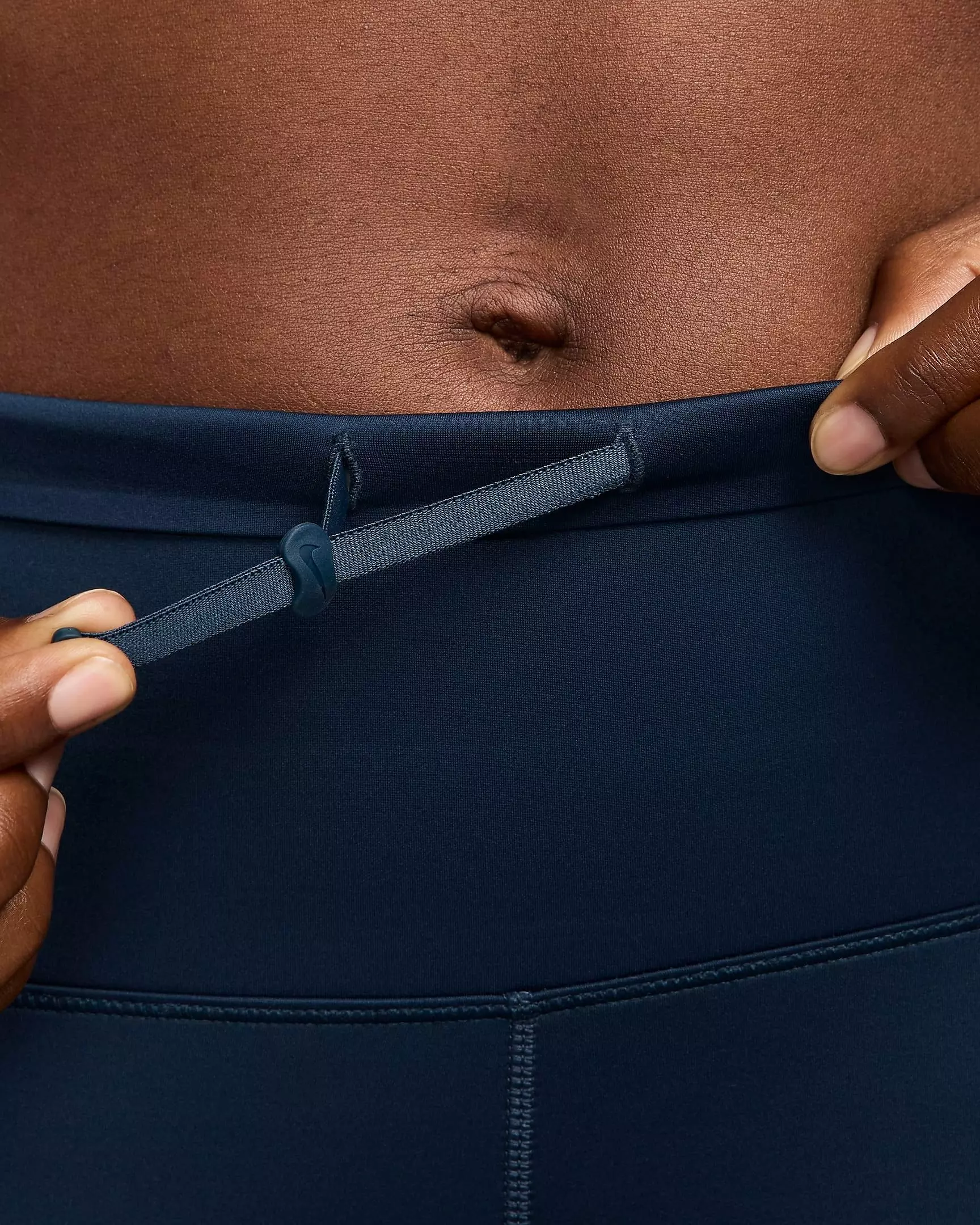 Nike Women's Go Firm-Support High-Waisted 8" Biker Shorts with Pockets - Dark Blue - DARK BLUE