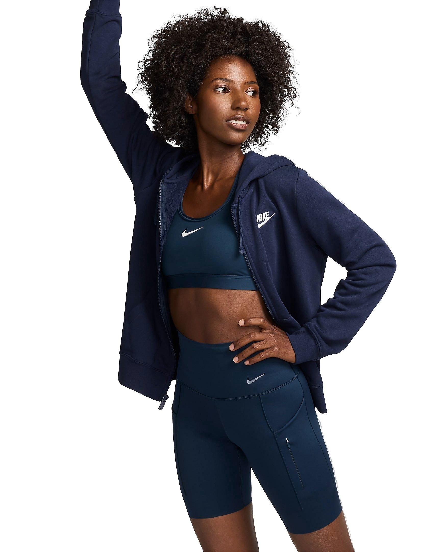 Nike Women's Go Firm-Support High-Waisted 8" Biker Shorts with Pockets - Dark Blue - DARK BLUE Thumbnail View 10