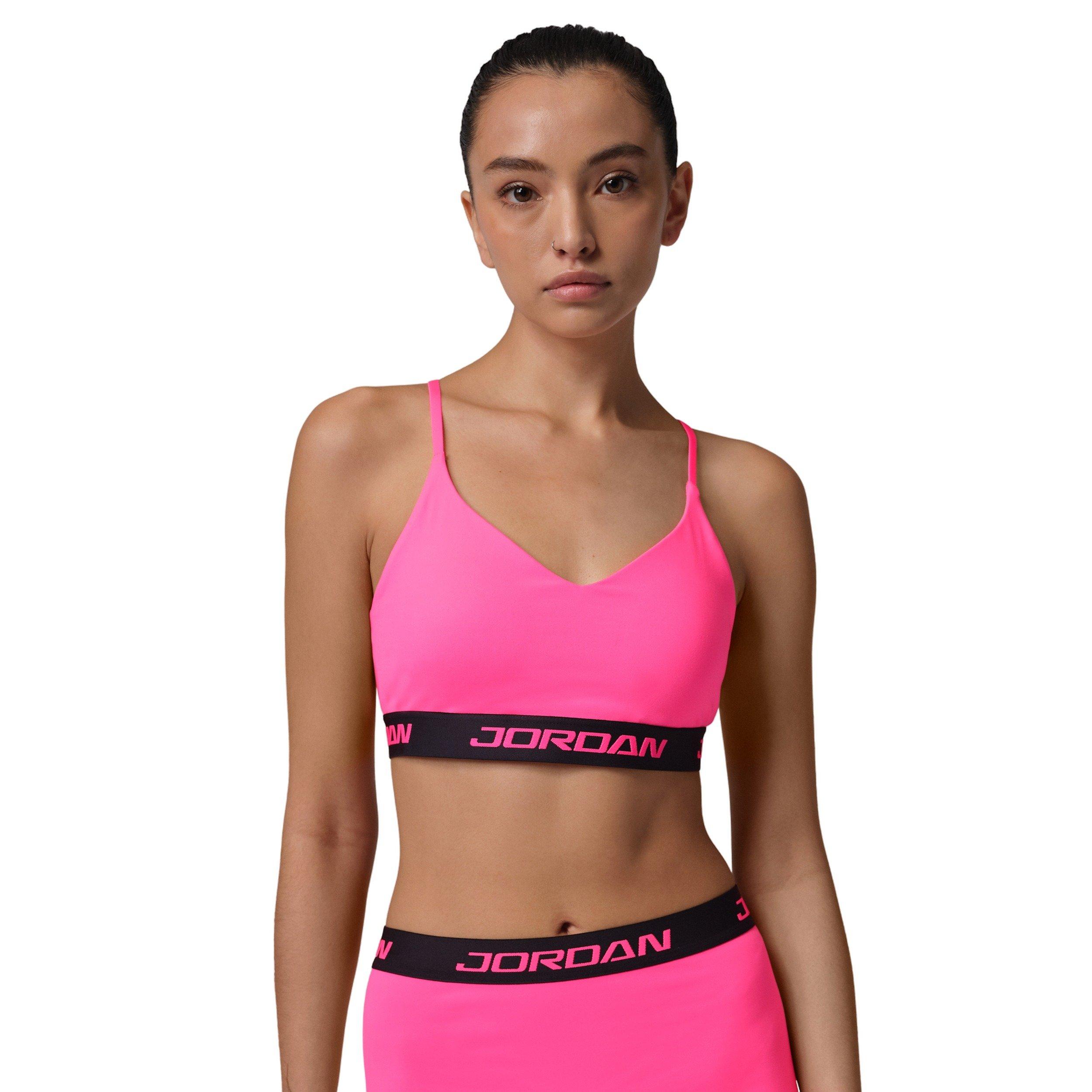 Jordan Women's Sport Essentials Padded Adjustable Sports Bra - Pink - PINK Thumbnail View 1