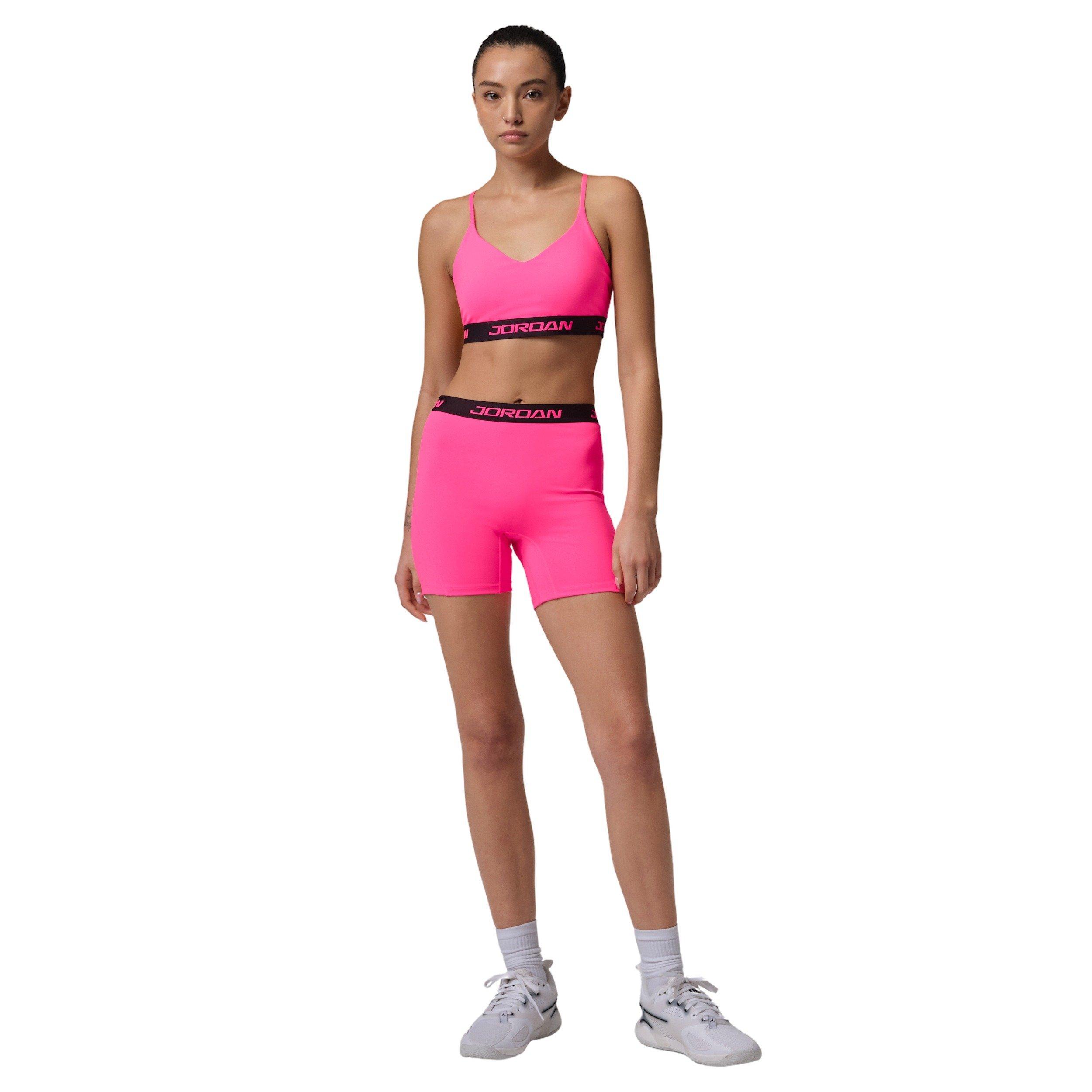 Jordan Women's Sport Essentials Padded Adjustable Sports Bra -Pink - PINK Thumbnail View 5