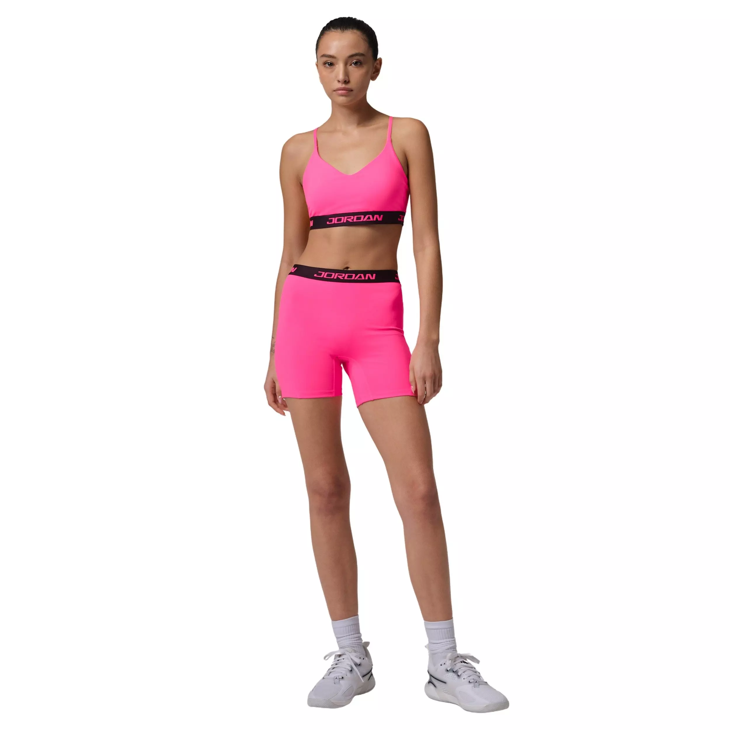 Jordan Women's Sport Essentials Padded Adjustable Sports Bra -Pink - PINK