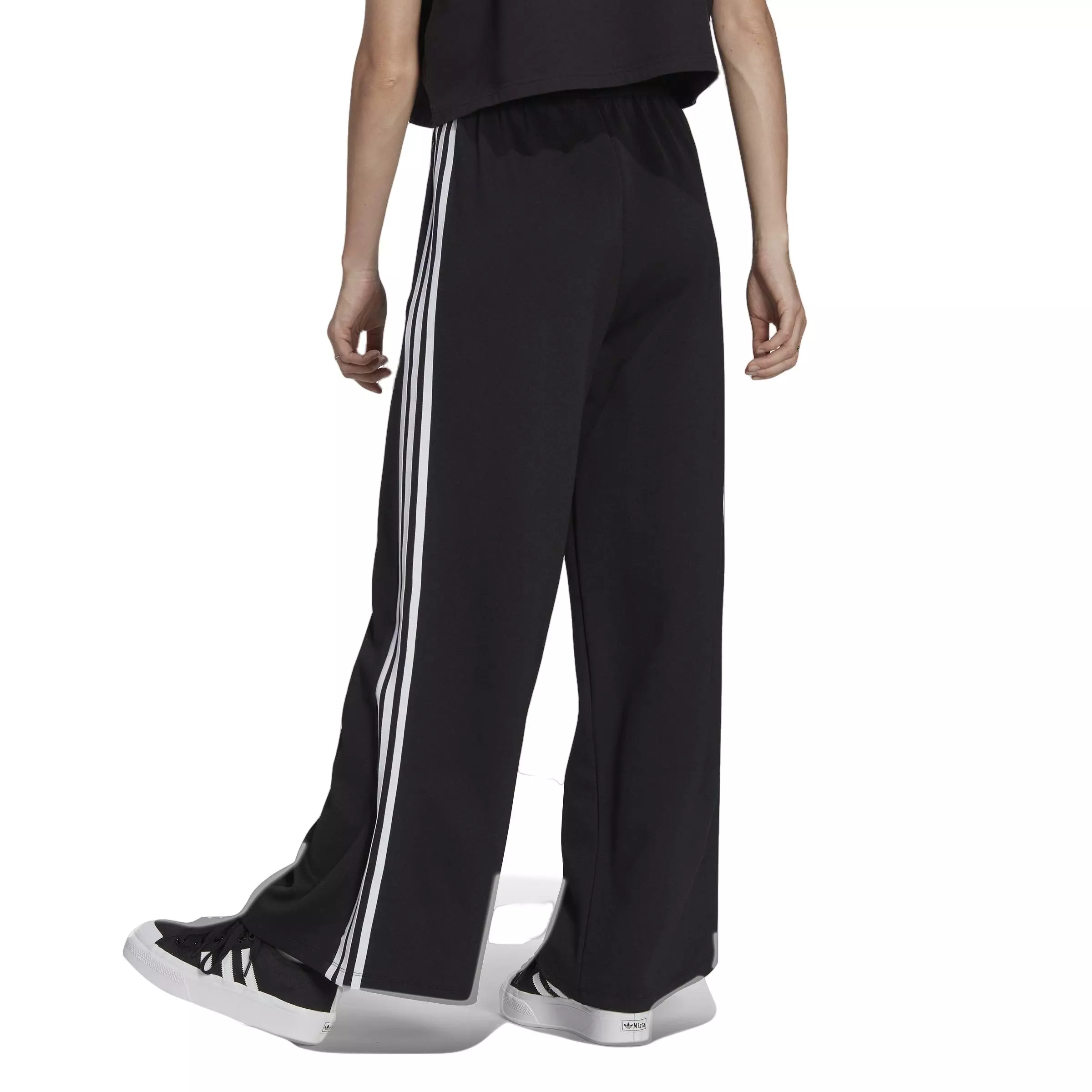 adidas Women's Adicolor Classics Wide Leg Pants-Black - BLACK