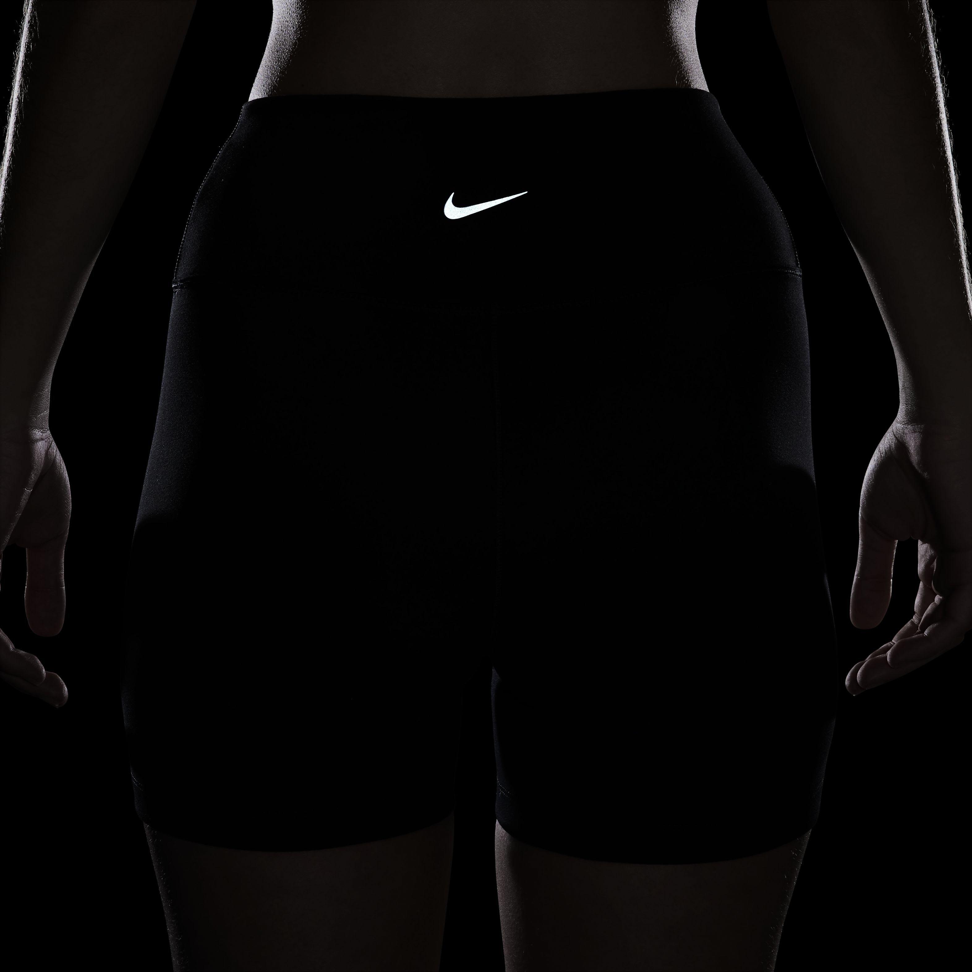 Nike Women's One High-Waisted 5" Biker Shorts - BLACK Thumbnail View 8