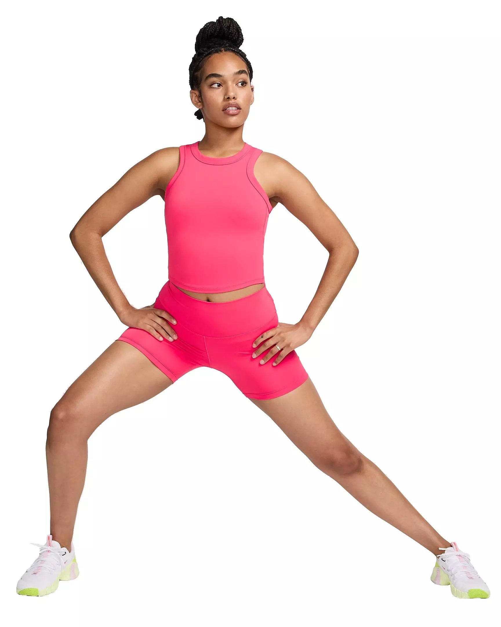 Nike Women's One High-Waisted 5" Biker Shorts - PINK