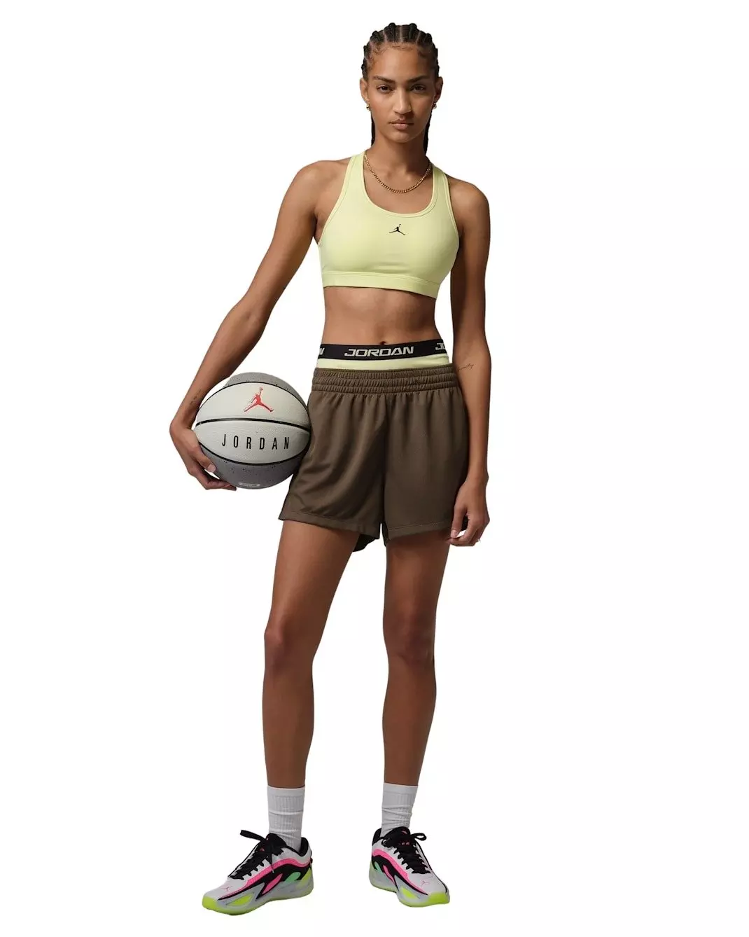 Jordan Women's Sport Medium-Support Padded Jumpman Bra -Green - GREEN