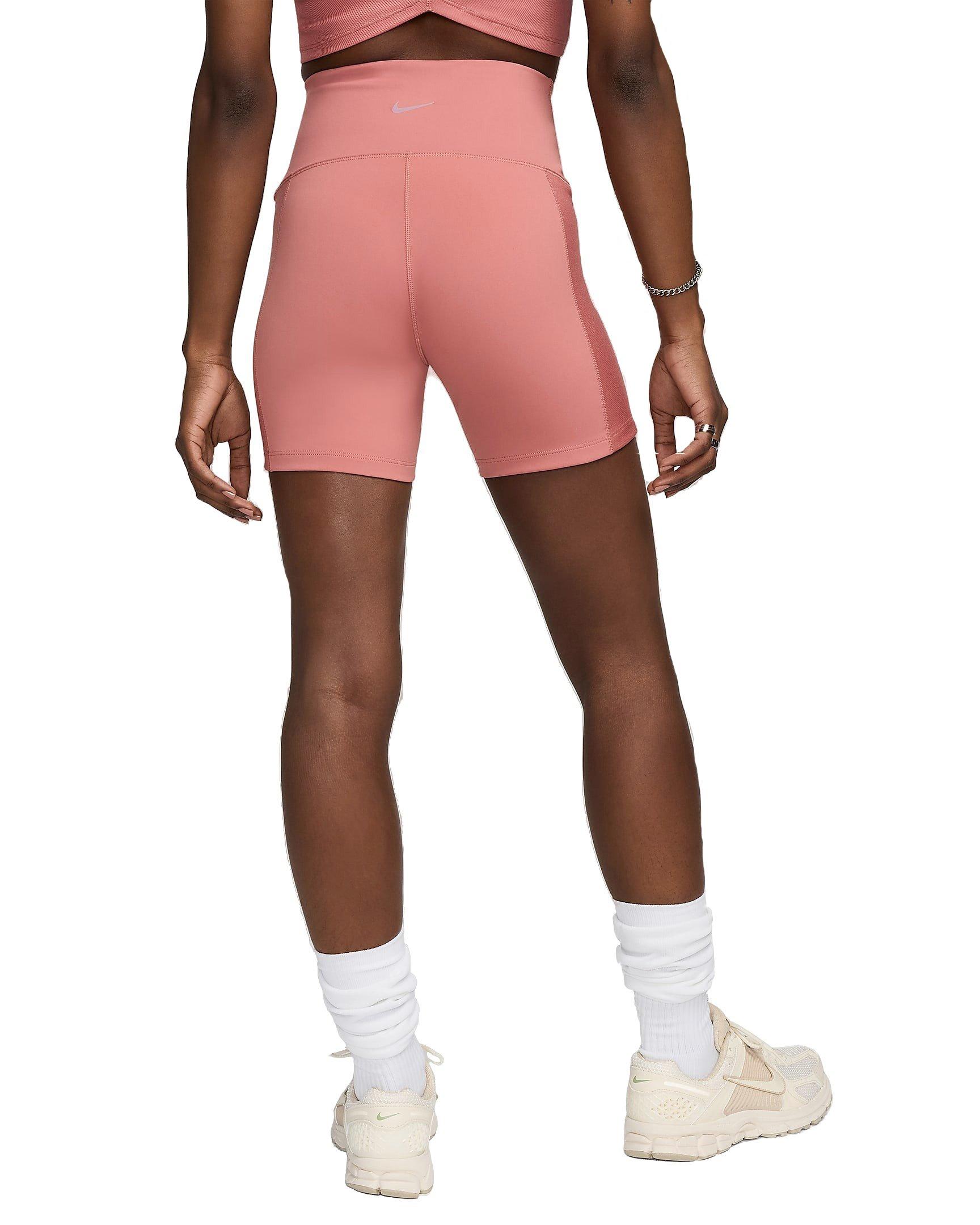 Nike Women's One Wrap High-Waisted 5" Biker Shorts - PINK Thumbnail View 2