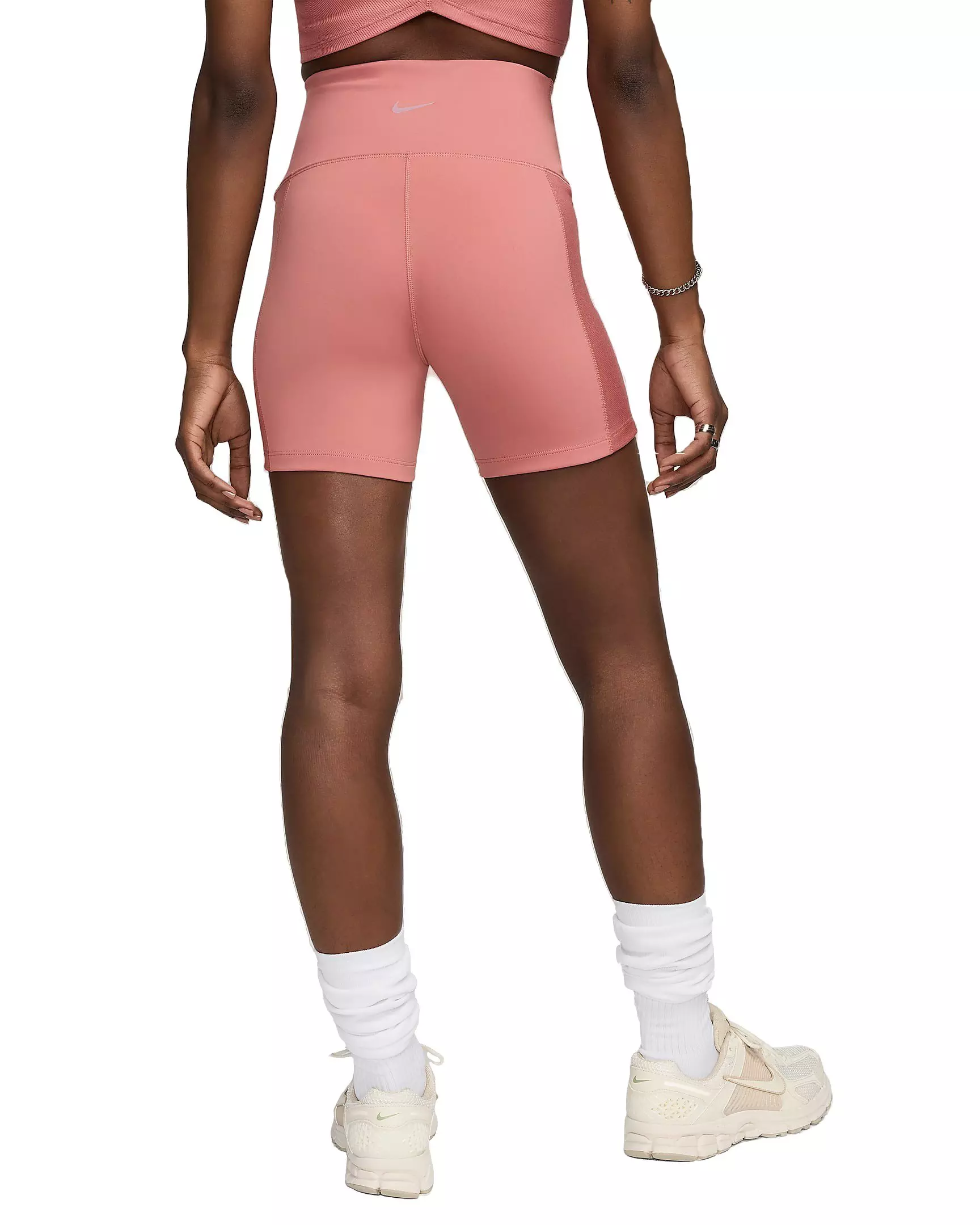 Nike Women's One Wrap High-Waisted 5" Biker Shorts - PINK